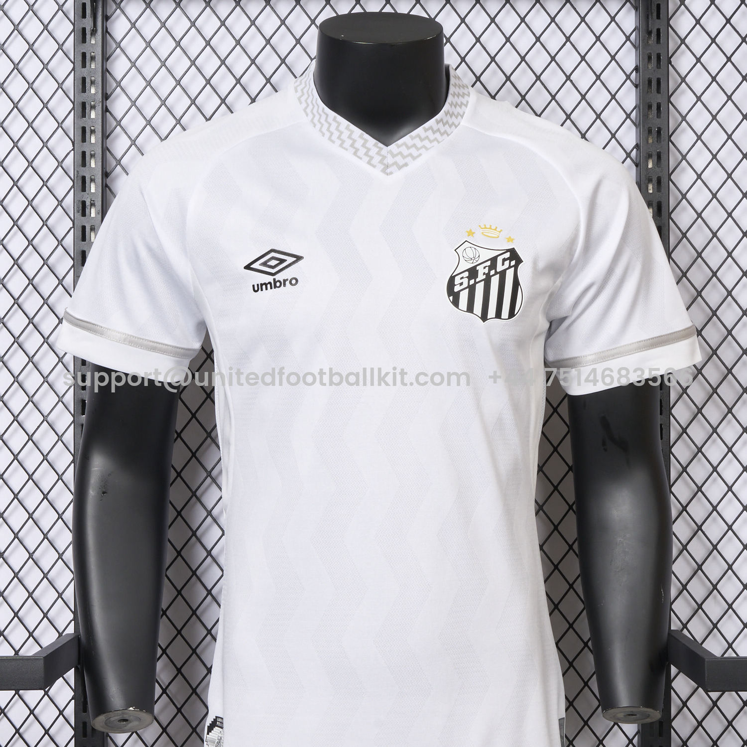 Unitedfootballkit.com | Santos 2025-26 Home Unsponsored Jersey - Player Version -Customize Name, Number and Patch | Worldwide Shipping