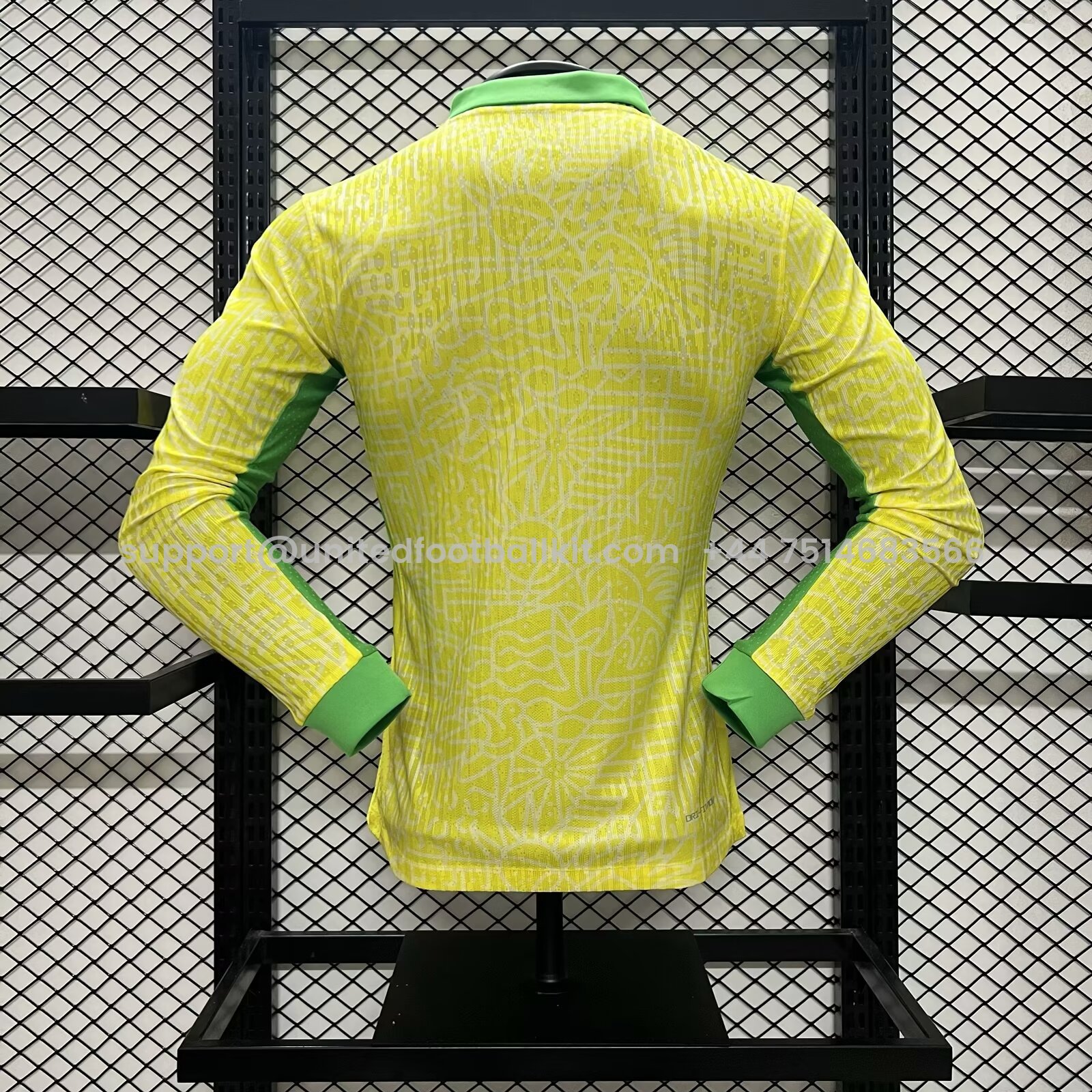 Unitedfootballkit.com | Brazil 2024 Home Long Sleeve Stadium Jersey - Player Version -Customize Name, Number and Patch | Worldwide Shipping