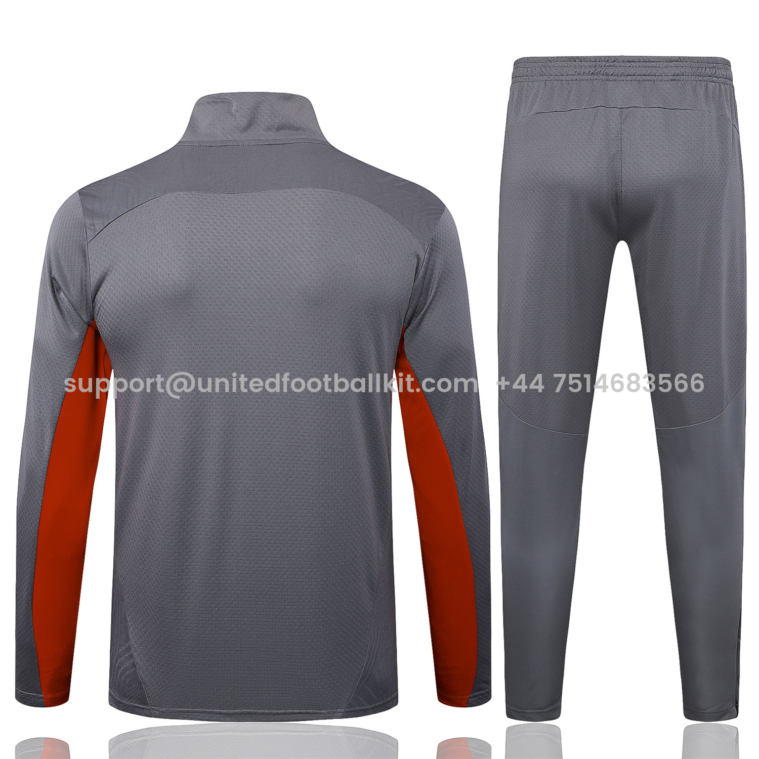 Unitedfootballkit.com | AC Milan 25-26 Jacket Training Tracksuit - Grey top & Grey Pants -Customize Name, Number and Patch | Worldwide Shipping