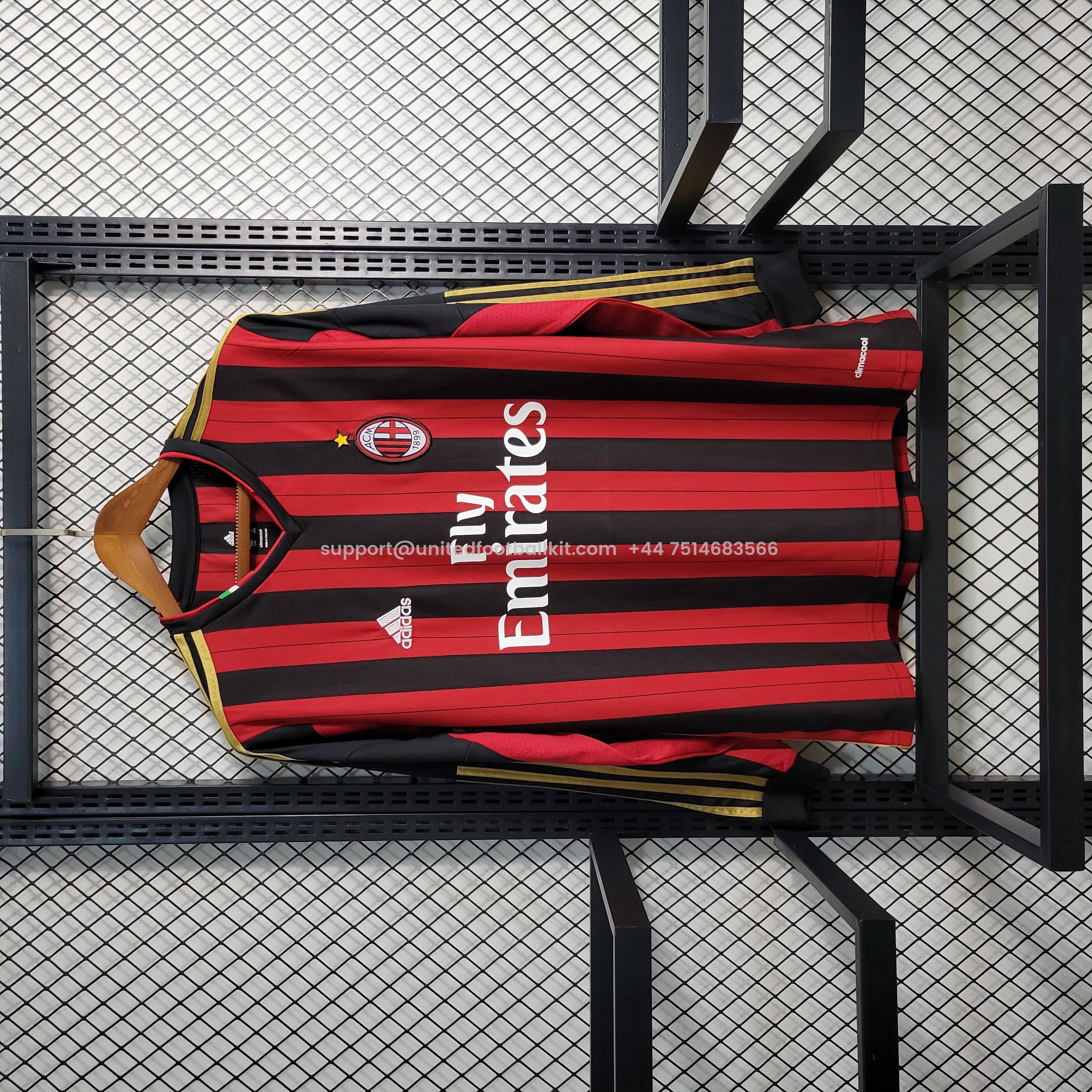 Unitedfootballkit.com | Retro AC Milan 13-14 Home Stadium Long Sleeve Jersey -Customize Name, Number and Patch | Worldwide Shipping