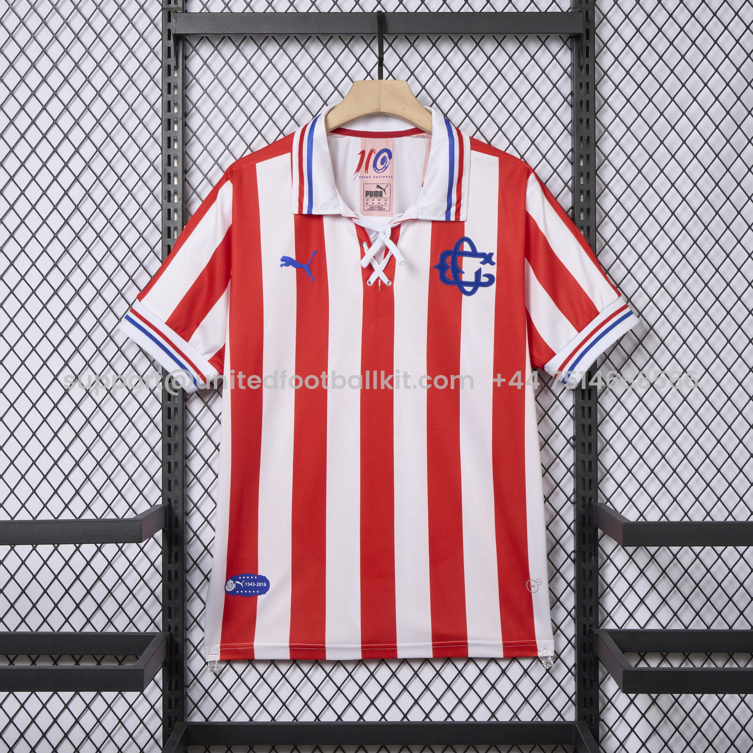 Unitedfootballkit.com | Retro Chivas de Guadalajara 2016-17 110-Years Anniversary Jersey -Customize Name, Number and Patch | Worldwide Shipping