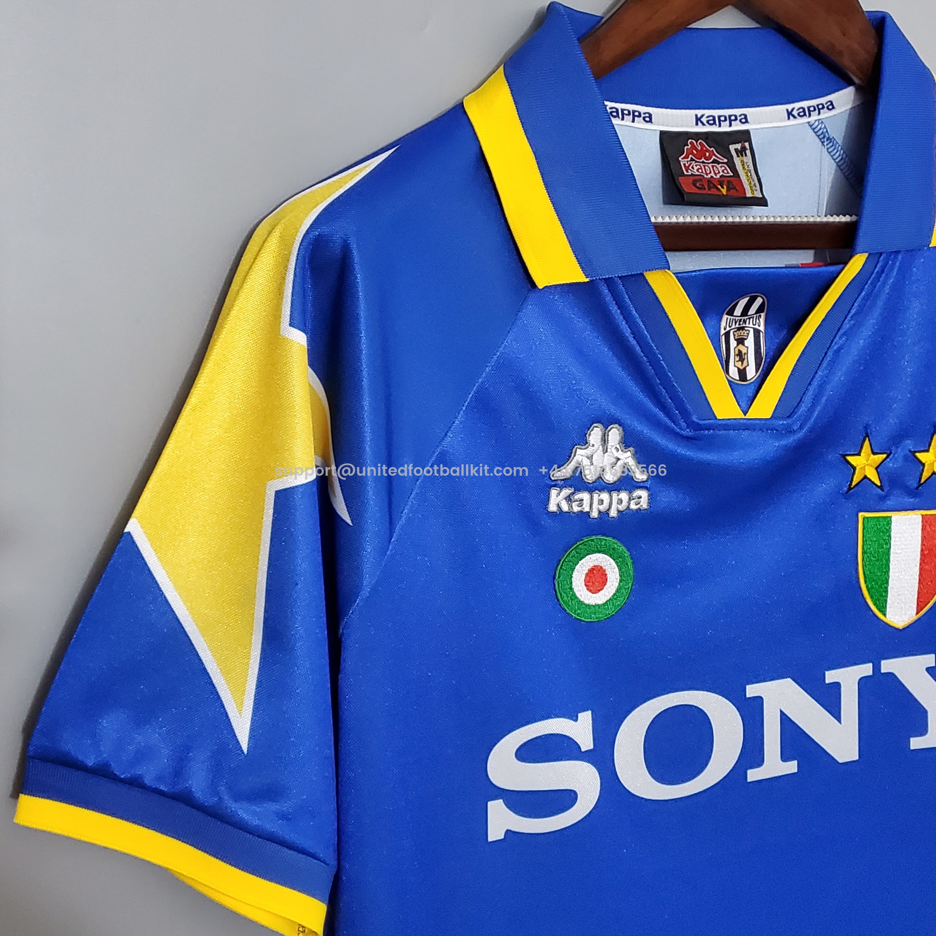 Unitedfootballkit.com | Retro Juventus 1995-96 Away Stadium Jersey -Customize Name, Number and Patch | Worldwide Shipping