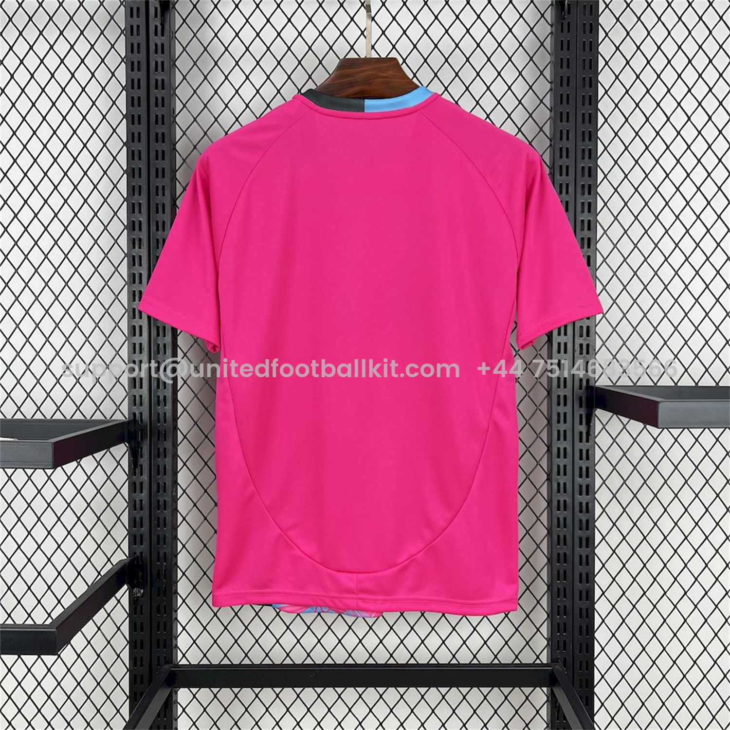 Unitedfootballkit.com | INT M.A.M 25-26 Pink & Blue Coconut Tree Leaves Jersey - Fans Version -Customize Name, Number and Patch | Worldwide Shipping