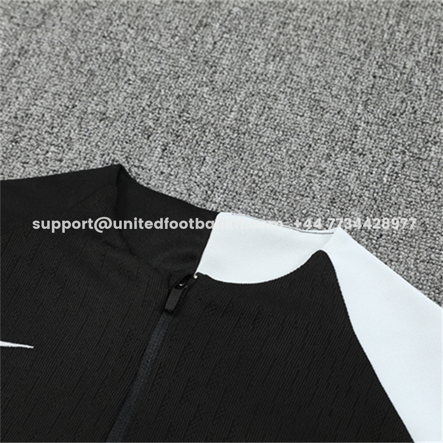 Unitedfootballkit.com | C.H.E.L.S.E.A 25-26 Kids Long Sleeve Training Set - Player Version - Black Top and Black Pants -Customize Name, Number and Patch | Worldwide Shipping