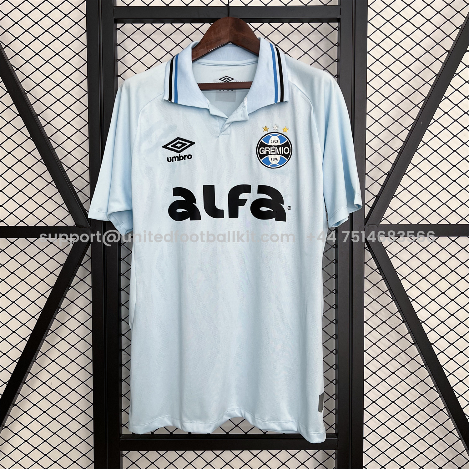 Unitedfootballkit.com | Gremio 25-26 Away Jersey - Fans Version -Customize Name, Number and Patch | Worldwide Shipping