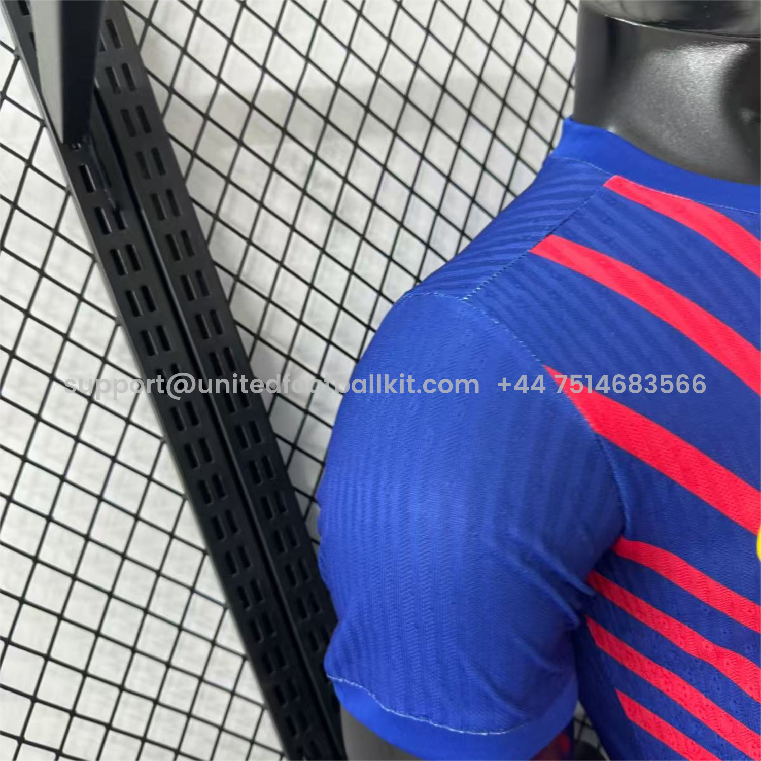 Unitedfootballkit.com | Barcelona 25-26 One Piece Red Silhouette Special Blue Jersey - Player Version -Customize Name, Number and Patch | Worldwide Shipping