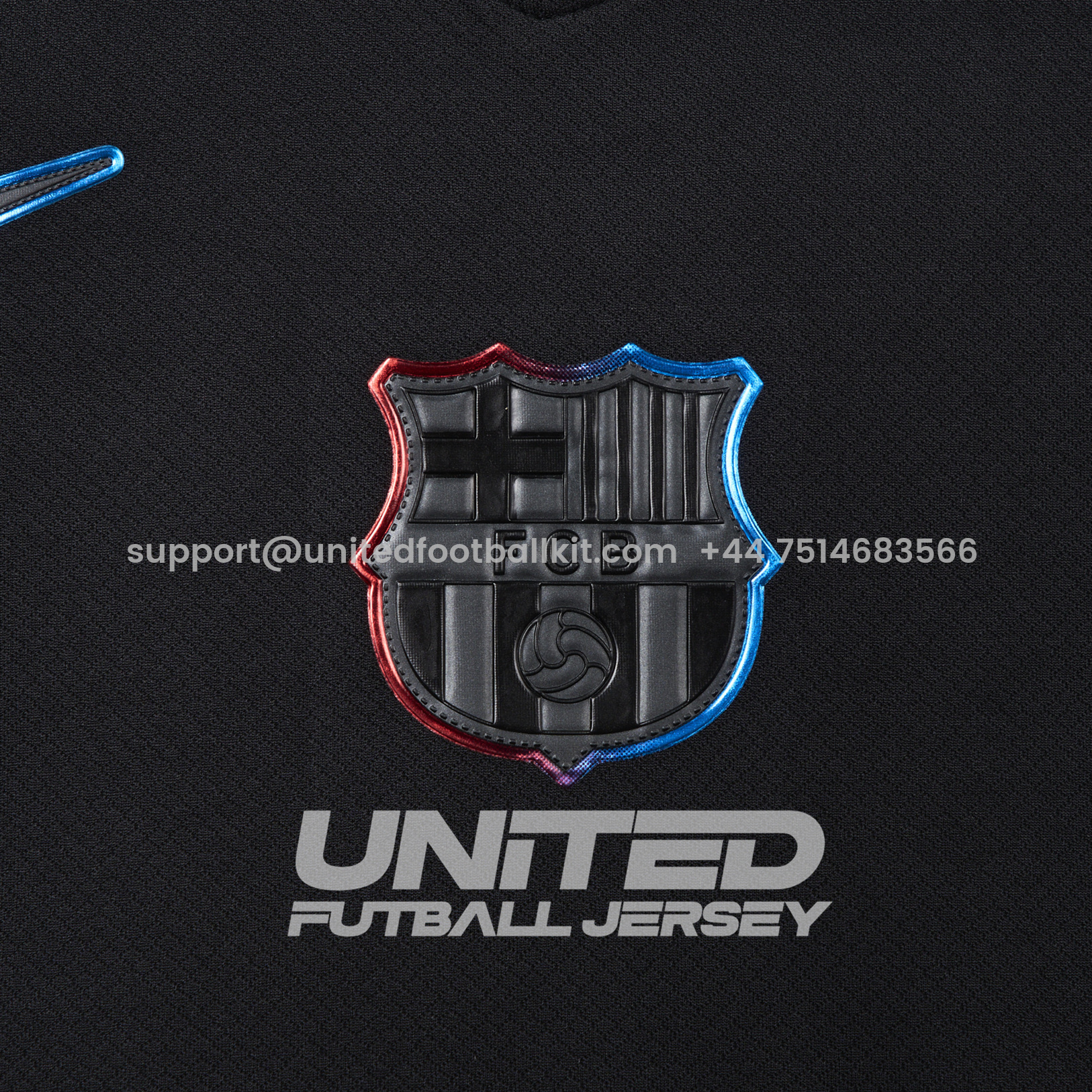 Unitedfootballkit.com | Barcelona 24-25 Away Unsponsored Jersey - Fans Version -Customize Name, Number and Patch | Worldwide Shipping