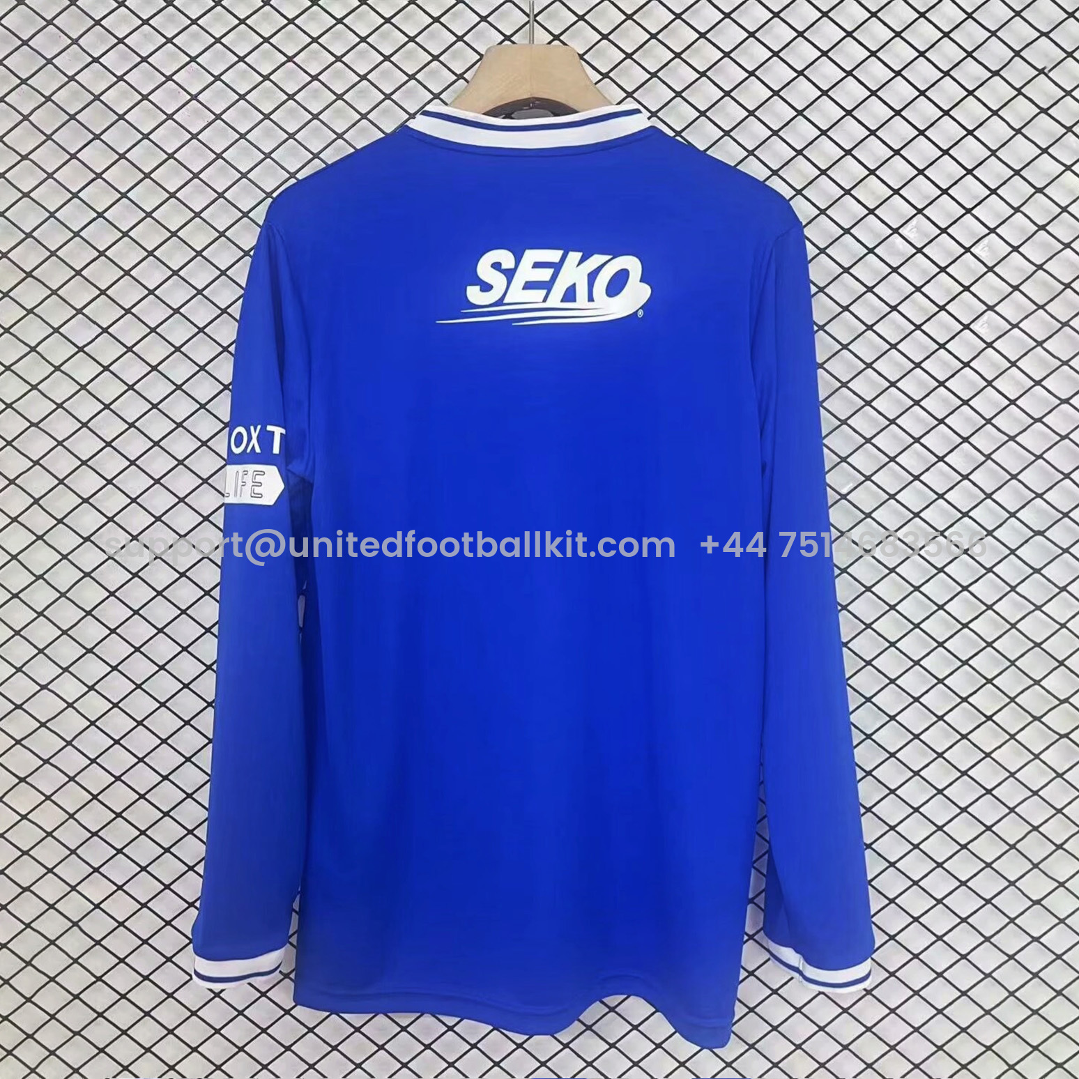 Unitedfootballkit.com | Glasgow Rangers 24-25 125-Years Heritage Long Sleeves Jersey - Fans Version -Customize Name, Number and Patch | Worldwide Shipping