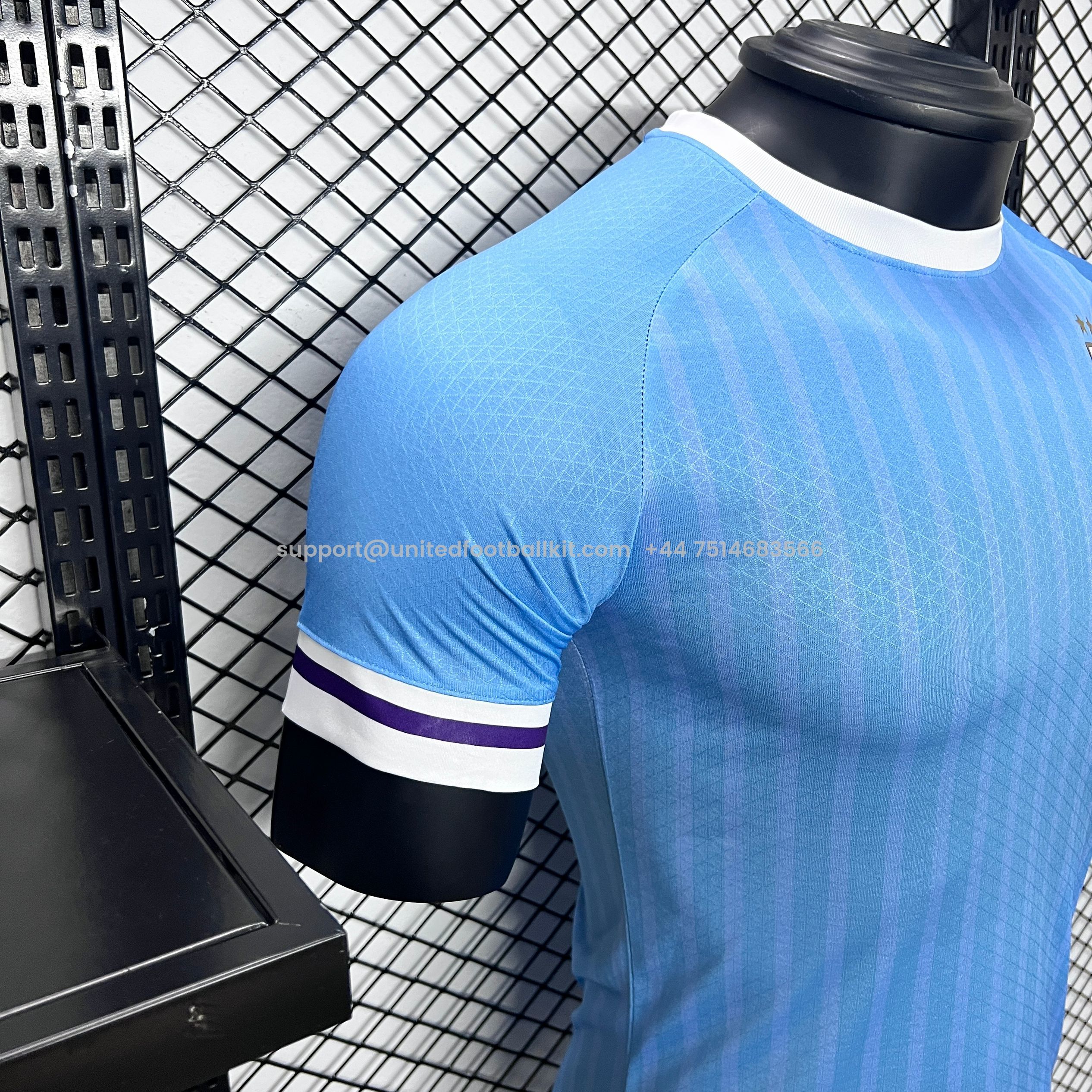 Unitedfootballkit.com | Uruguay 2024 Home Stadium Jersey - Player Version -Customize Name, Number and Patch | Worldwide Shipping