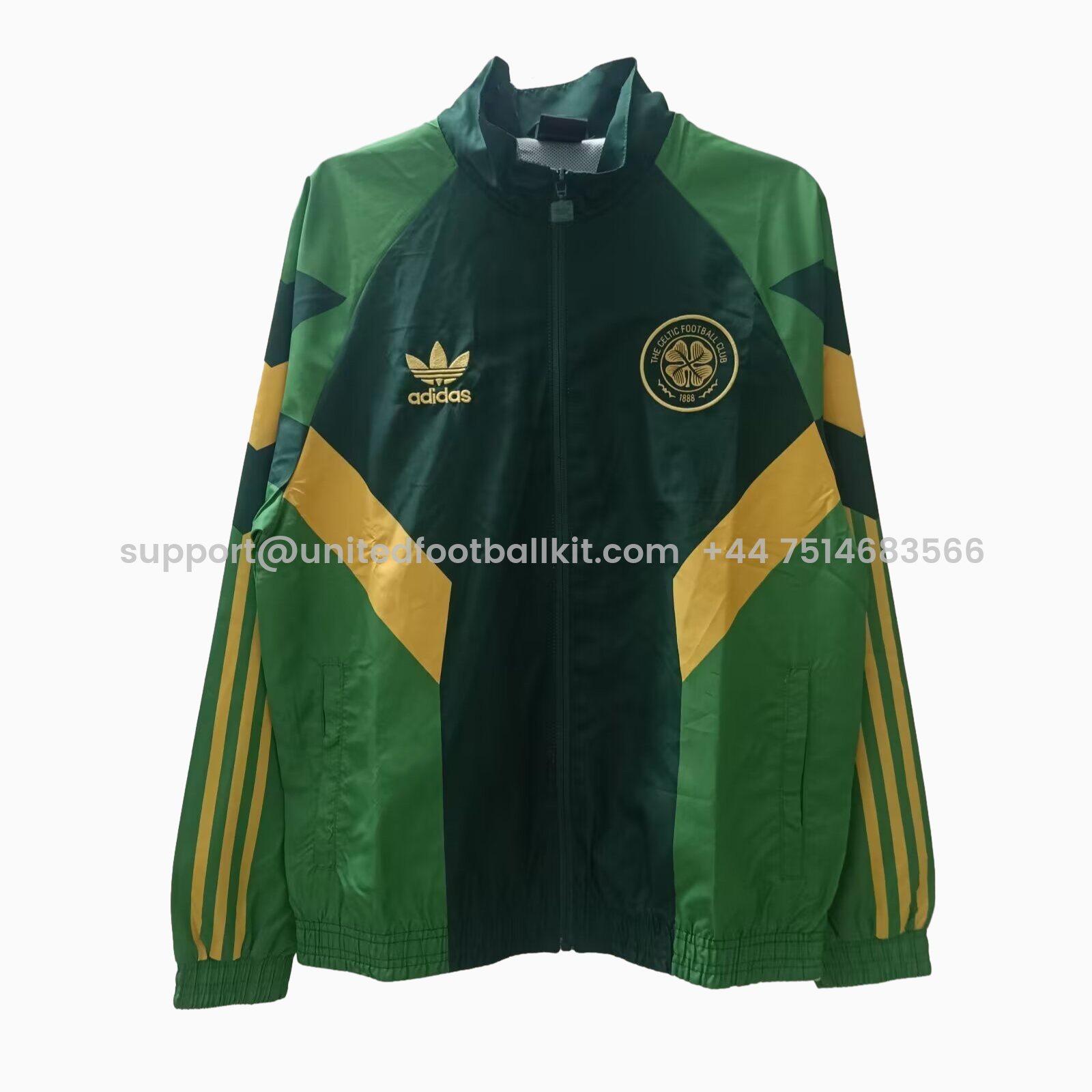 Unitedfootballkit.com | Celtic 24-25 Originals LFSTLR Throwback Windbreaker - Green -Customize Name, Number and Patch | Worldwide Shipping