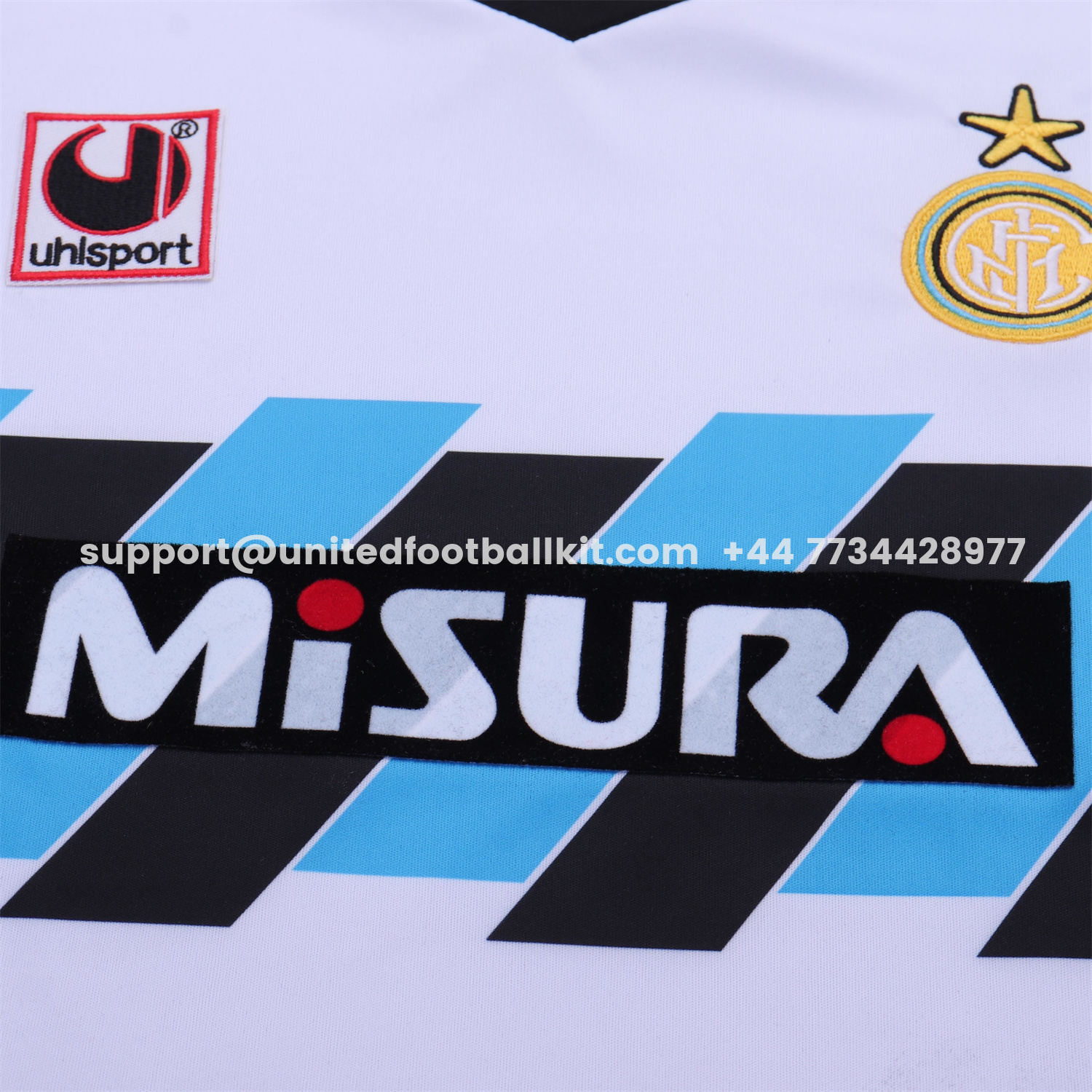 Unitedfootballkit.com | Retro Inter Milan 1990-91 Home Kids Kit -Customize Name, Number and Patch | Worldwide Shipping