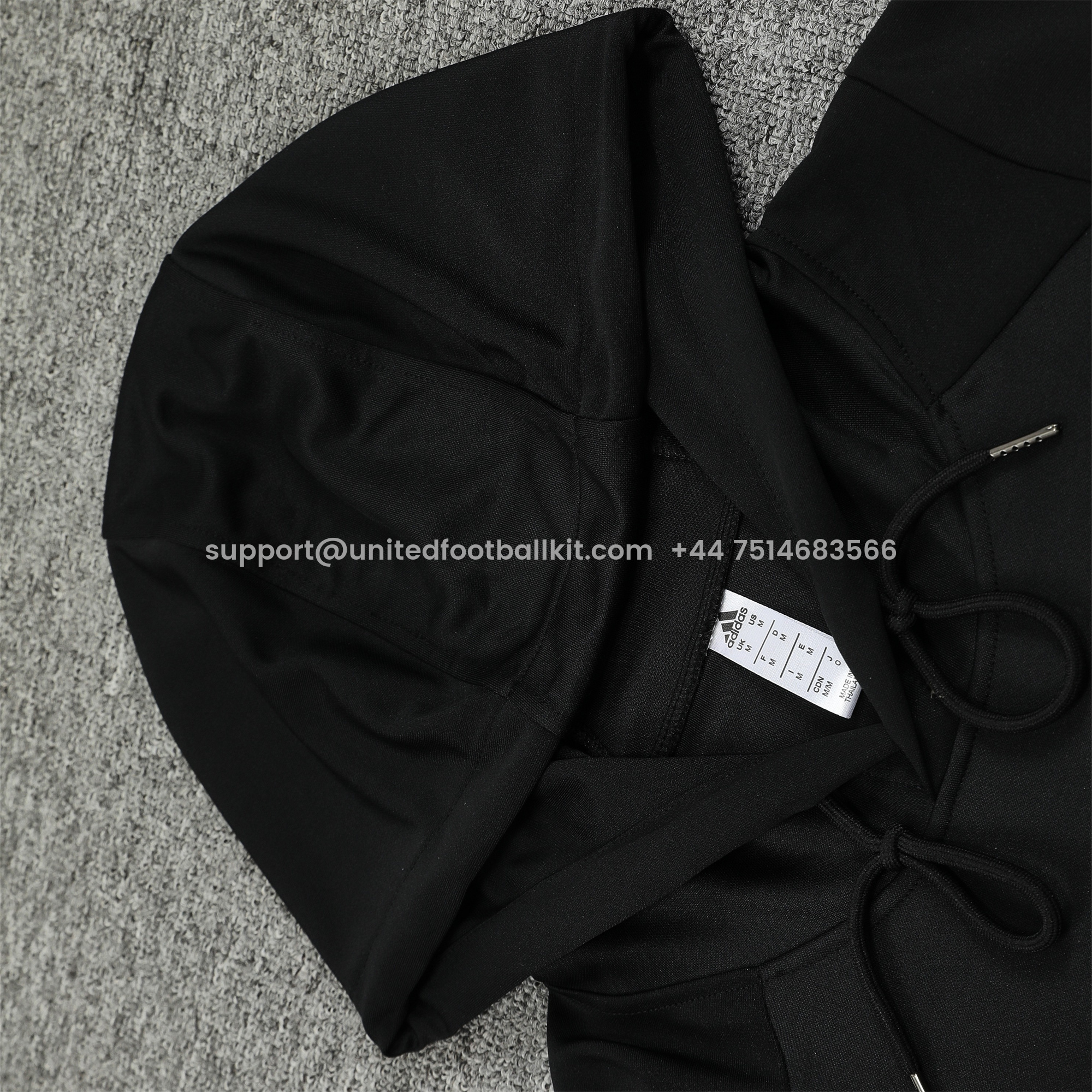 Unitedfootballkit.com | Real Madrid 24-25 Long Sleeve Training Set - Black Gold -Customize Name, Number and Patch | Worldwide Shipping