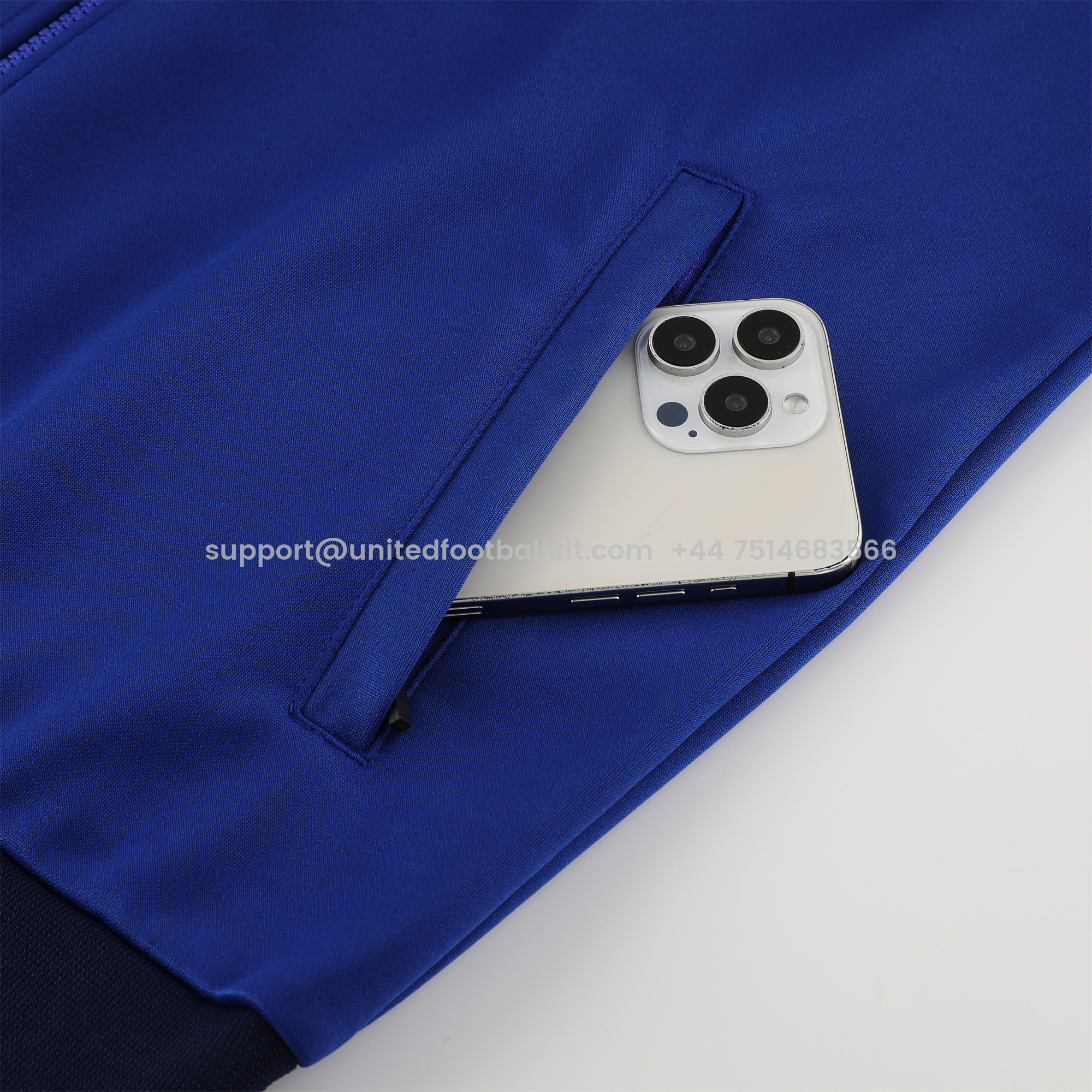 Unitedfootballkit.com | C.H.E.L.S.E.A 24-25 Jacket Training Tracksuit - Blue -Customize Name, Number and Patch | Worldwide Shipping