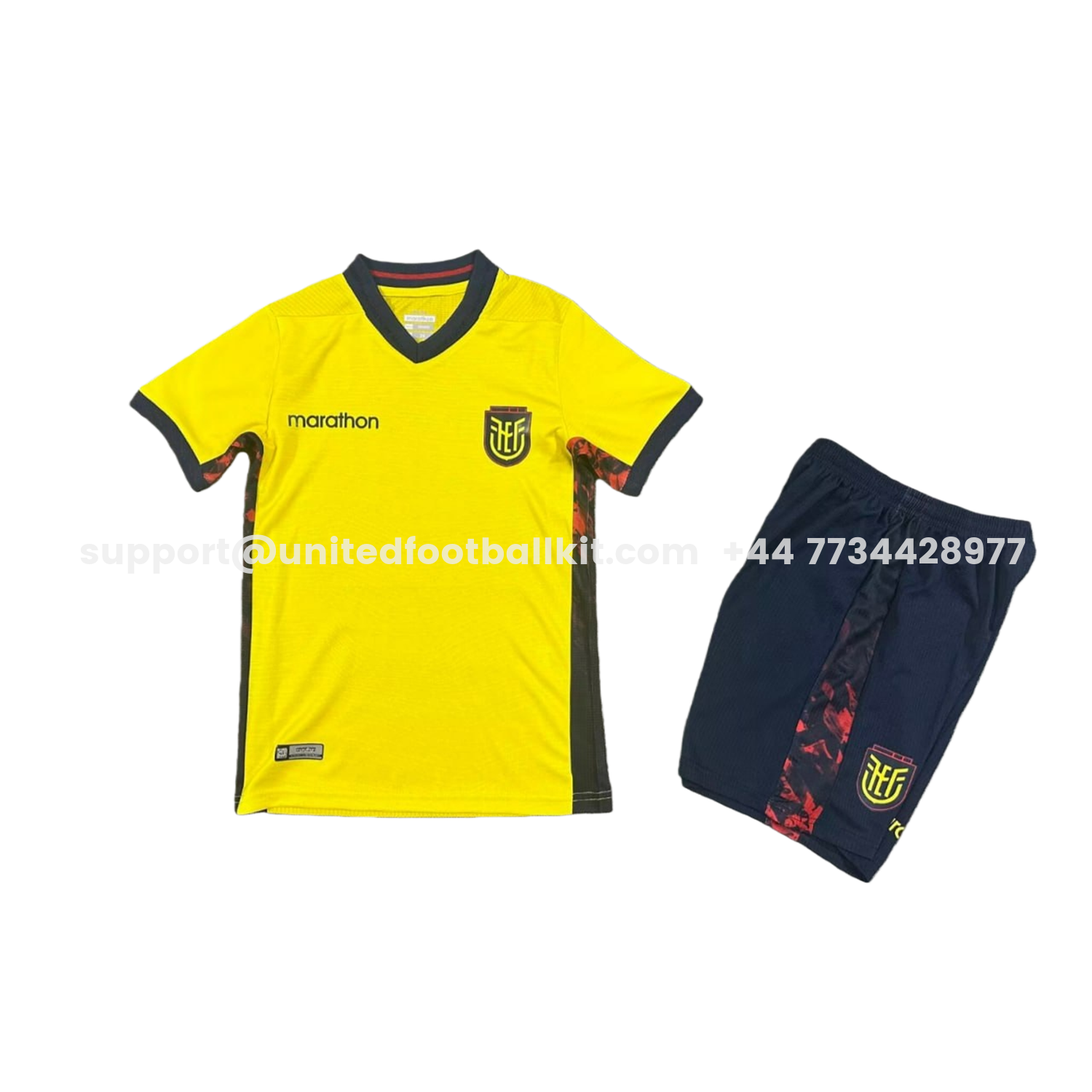 Unitedfootballkit.com | Ecuador 2026 Home Kids Kit -Customize Name, Number and Patch | Worldwide Shipping