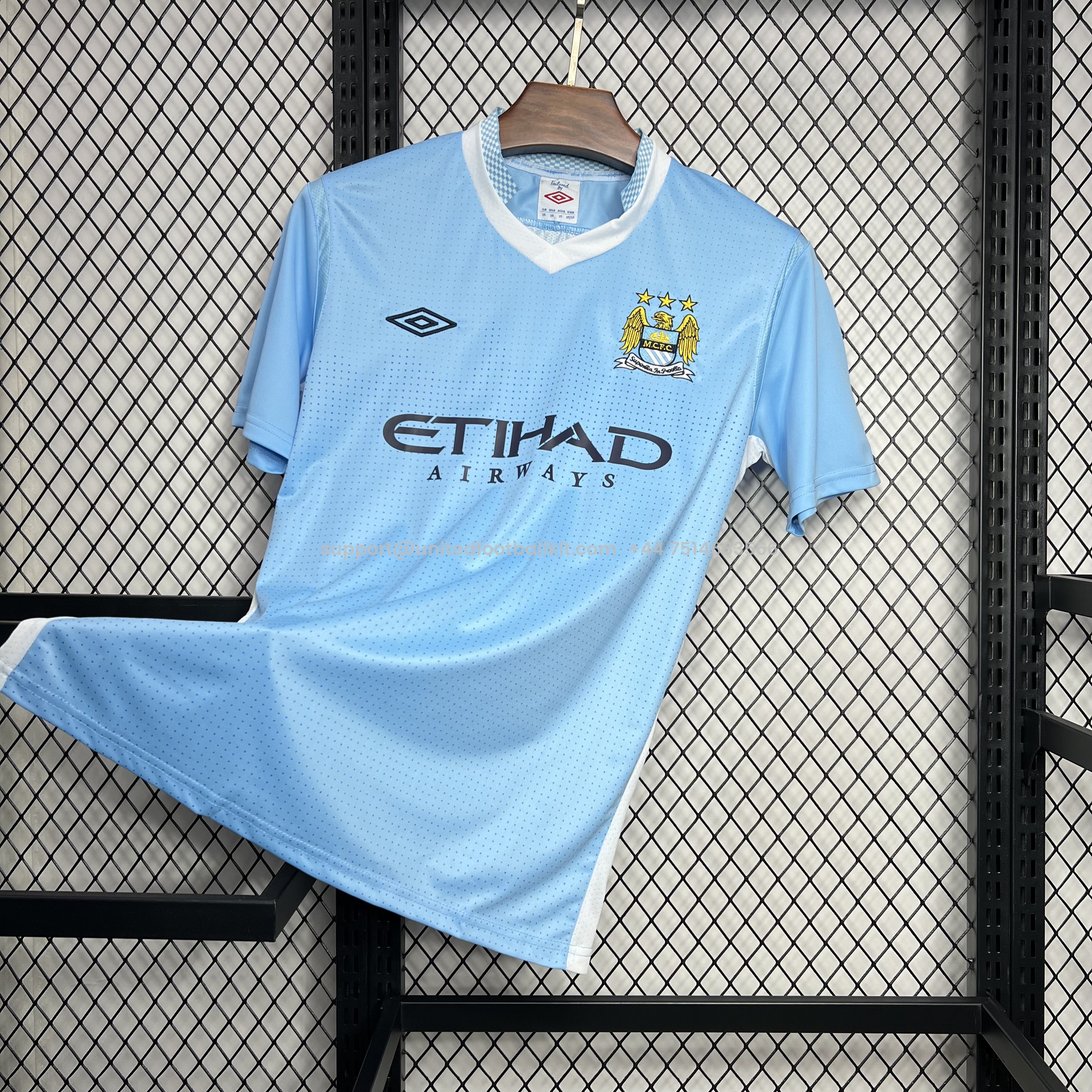 Unitedfootballkit.com | Retro Manchester City 2011-12 Home Stadium Jersey -Customize Name, Number and Patch | Worldwide Shipping