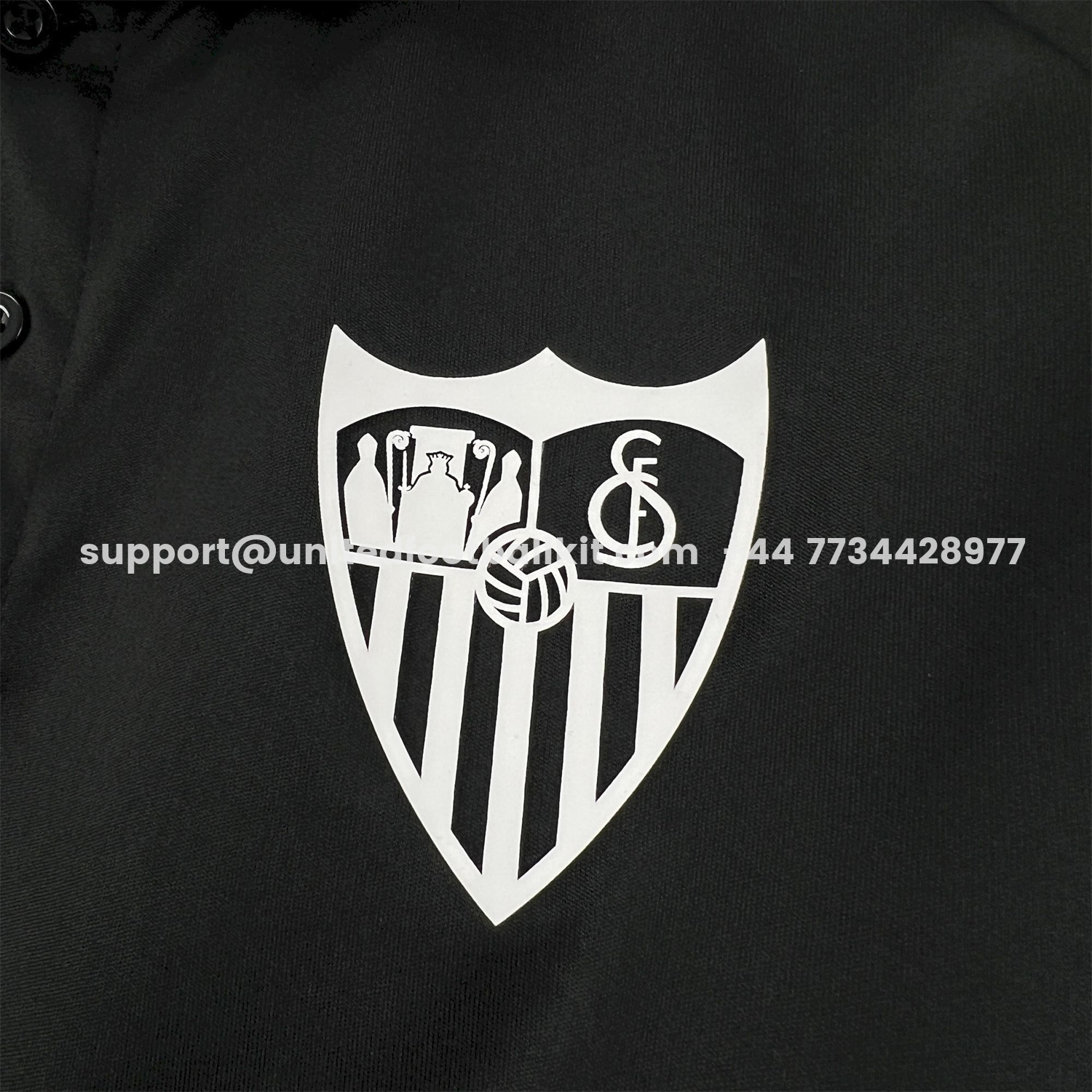 Unitedfootballkit.com | Sevilla 25-26 Black Travel Jersey - Fans Version -Customize Name, Number and Patch | Worldwide Shipping