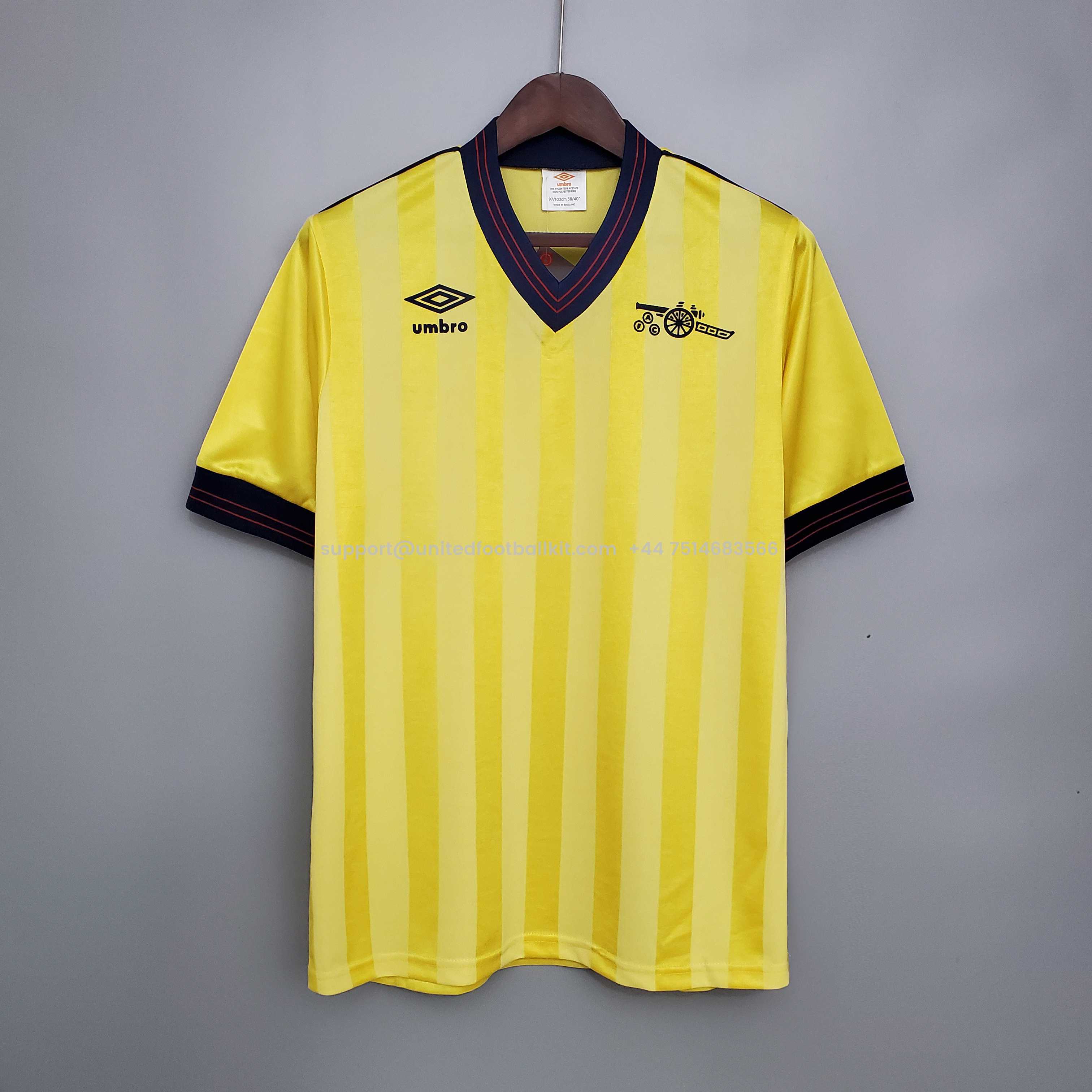 Unitedfootballkit.com | Retro Arsenal 83-86 Away Jersey -Customize Name, Number and Patch | Worldwide Shipping