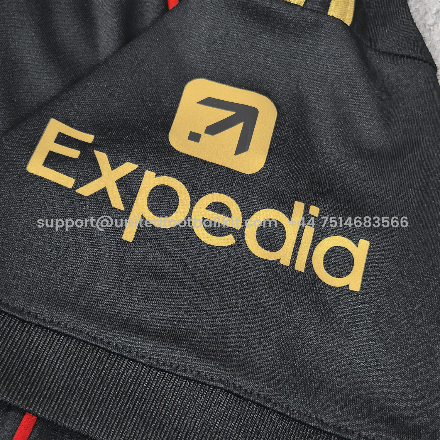 Unitedfootballkit.com | Liver.pool 25-26 Black Gold Special Jersey with Red Lines - Fans Version -Customize Name, Number and Patch | Worldwide Shipping