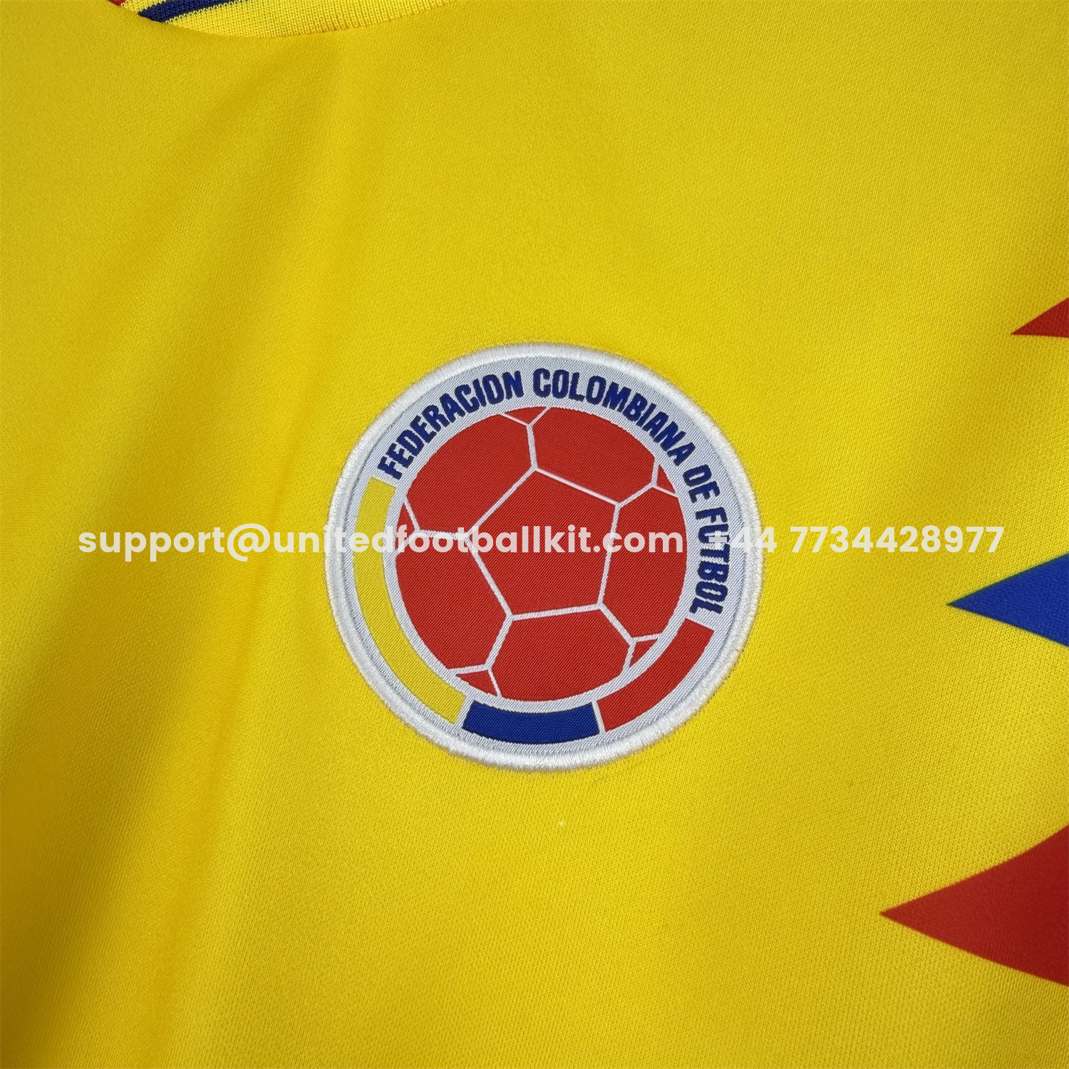 Unitedfootballkit.com | Retro Colombia 1990 Home Long Sleeves Jersey - Fans Version -Customize Name, Number and Patch | Worldwide Shipping