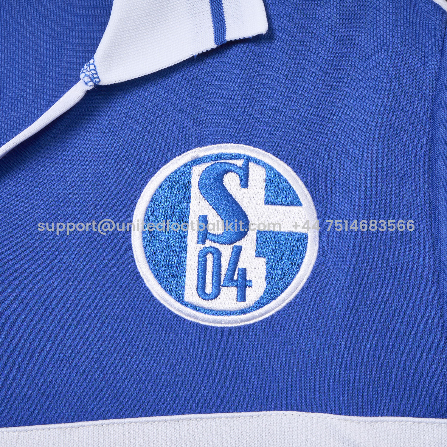 Unitedfootballkit.com | Retro Schalke 04 2000-01 Home Jersey -Customize Name, Number and Patch | Worldwide Shipping