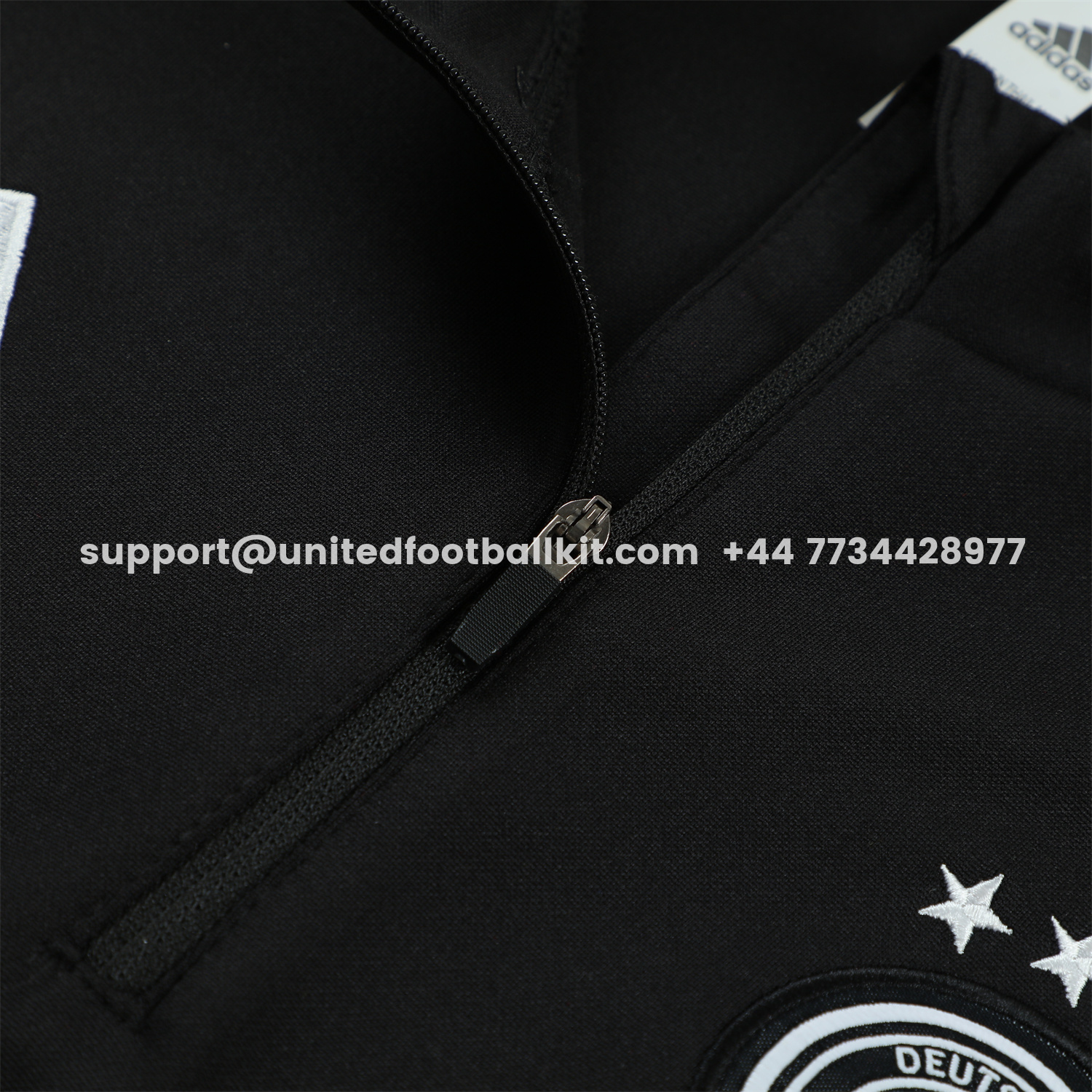 Unitedfootballkit.com | Germany 2026 Kids Long Sleeve Training Set - Black Top & Pants -Customize Name, Number and Patch | Worldwide Shipping
