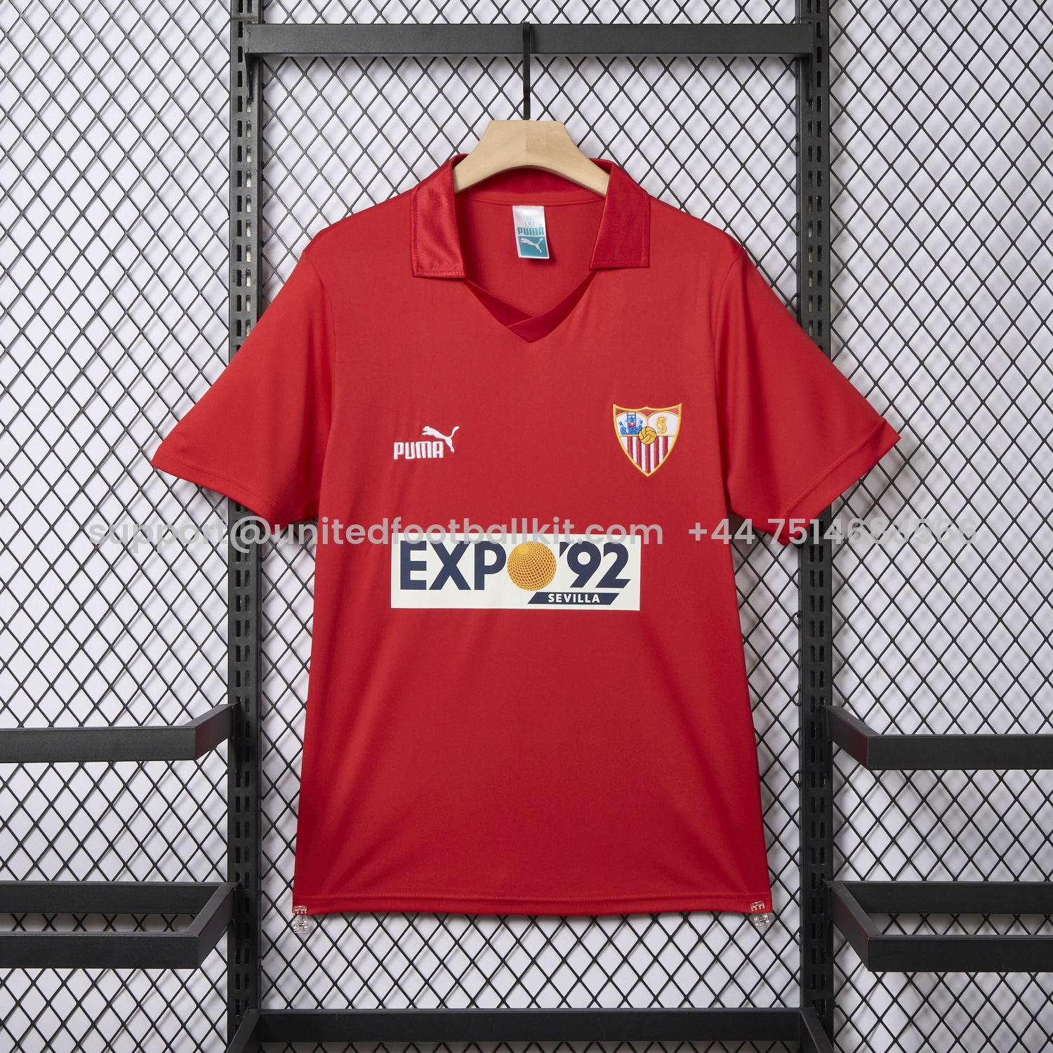 Unitedfootballkit.com | Retro Sevilla FC 1987-90 Away Jersey -Customize Name, Number and Patch | Worldwide Shipping