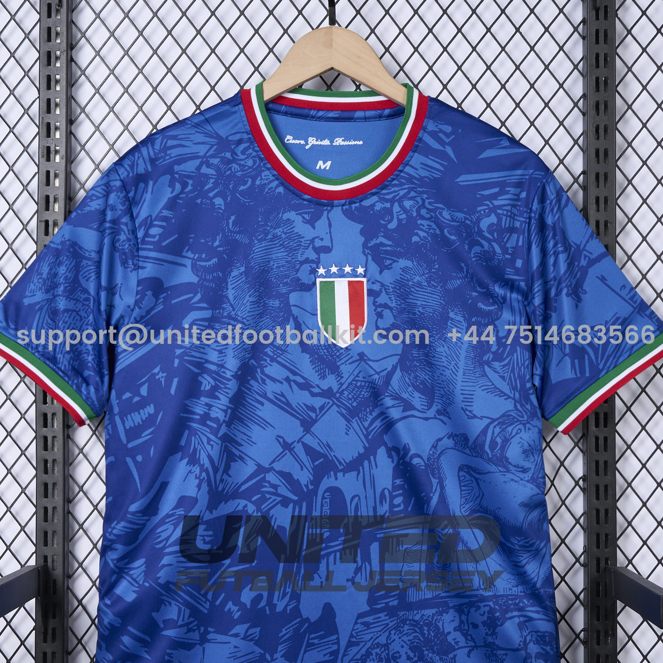 Unitedfootballkit.com | Italy 2024 Blue Special Edition Jersey - Fans Version -Customize Name, Number and Patch | Worldwide Shipping