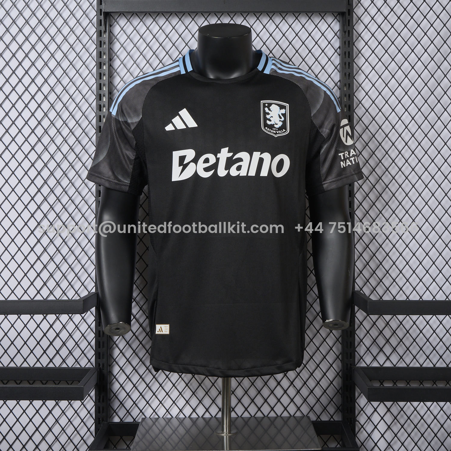 Unitedfootballkit.com | Aston Villa 25-26 Away Jersey - Player Version -Customize Name, Number and Patch | Worldwide Shipping