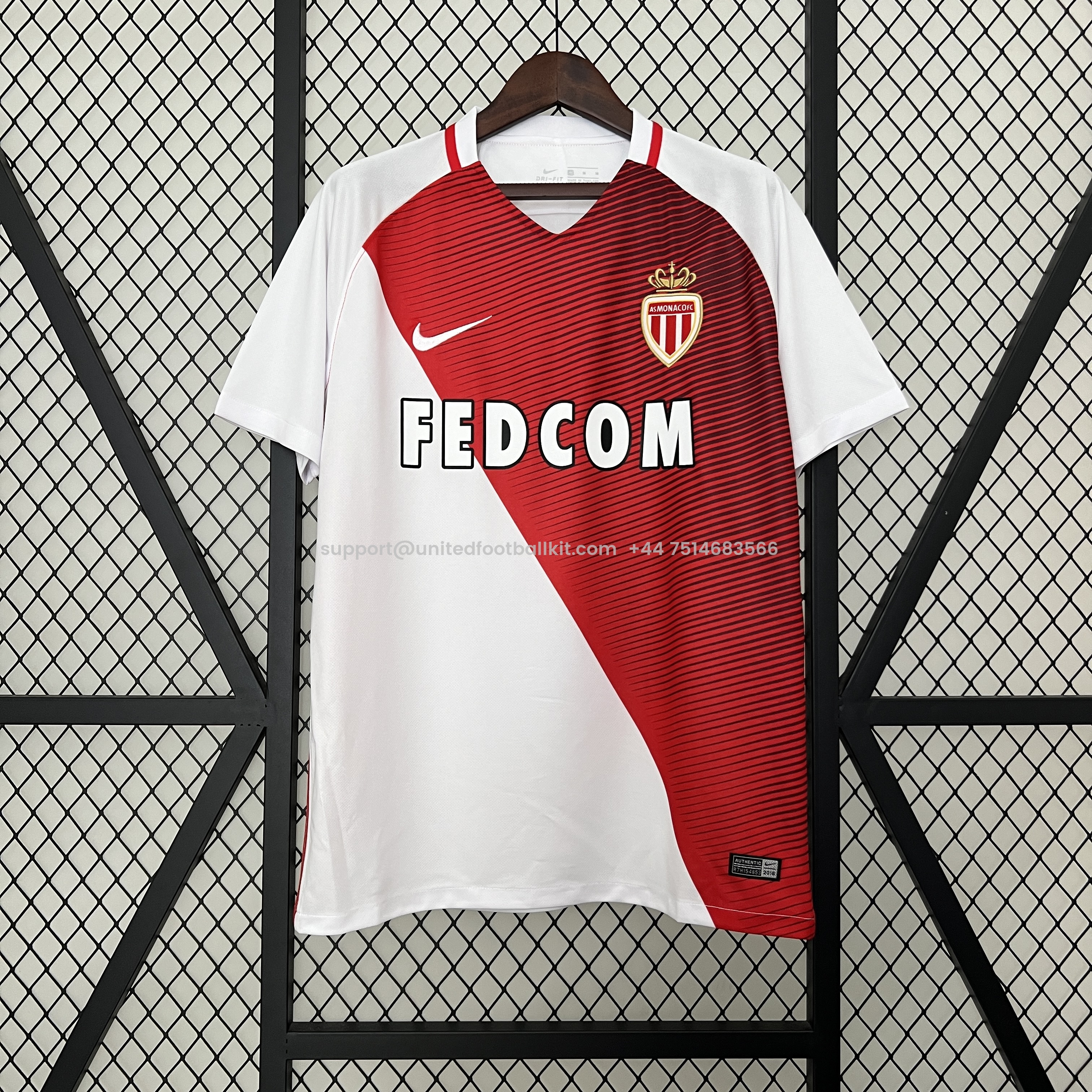 Unitedfootballkit.com | Retro Monaco 2016-17 Home Stadium Jersey -Customize Name, Number and Patch | Worldwide Shipping