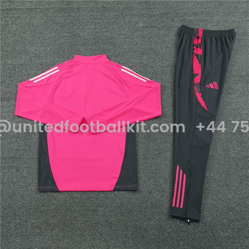 Unitedfootballkit.com | Germany 2024 Long Sleeve Training Set - Pink With Gray -Customize Name, Number and Patch | Worldwide Shipping