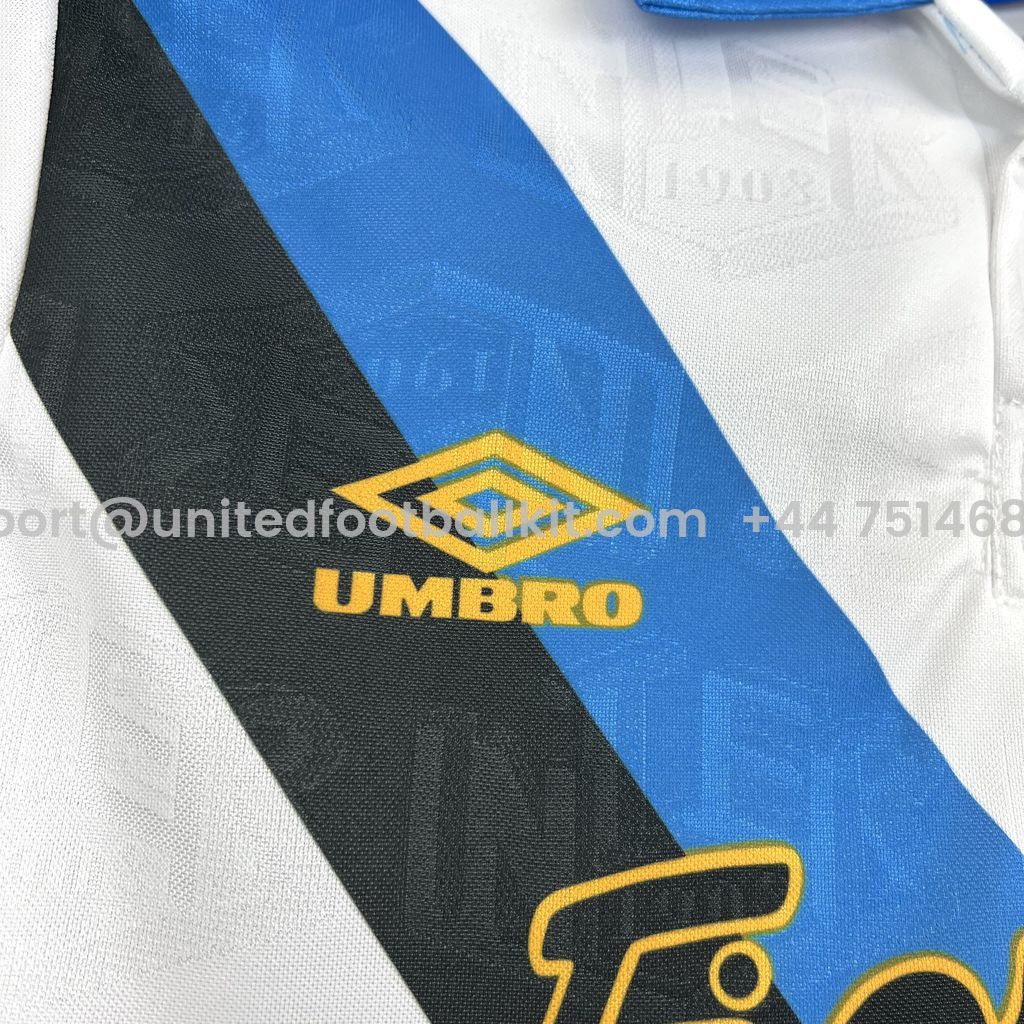 Unitedfootballkit.com | Retro Inter Milan 1994-95 Away Jersey -Customize Name, Number and Patch | Worldwide Shipping