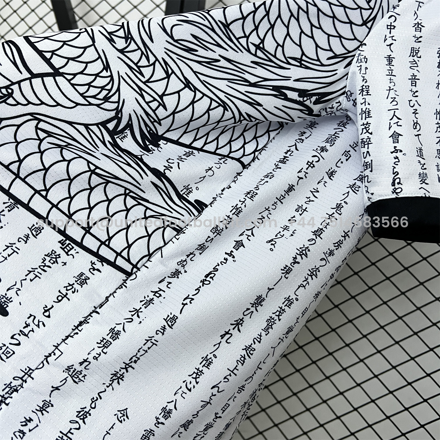 Unitedfootballkit.com | Japan 2024 Dragon and Inscription White Jersey - Fans Version -Customize Name, Number and Patch | Worldwide Shipping