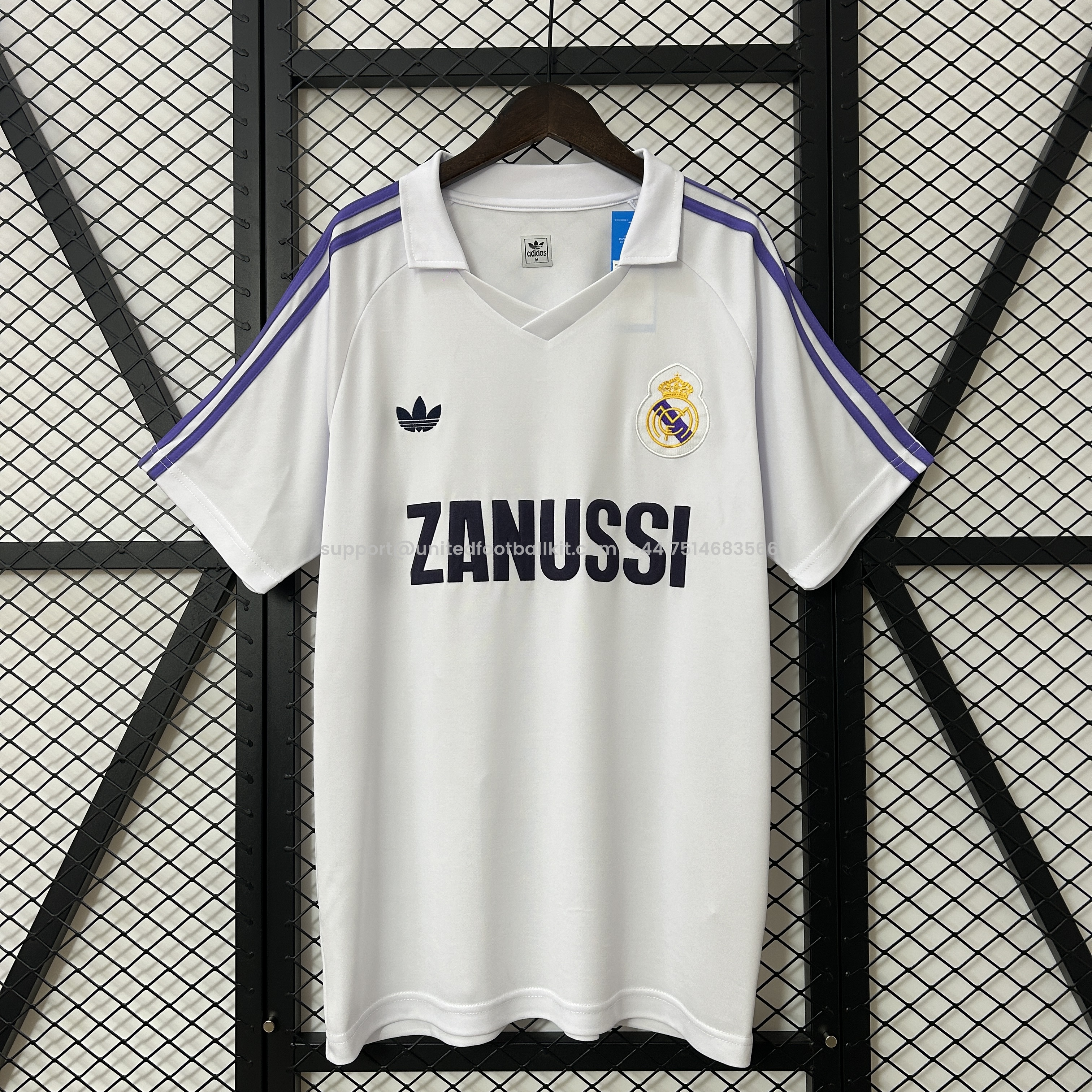 Unitedfootballkit.com | Retro Real Madrid 1984-85 Home Jersey -Customize Name, Number and Patch | Worldwide Shipping