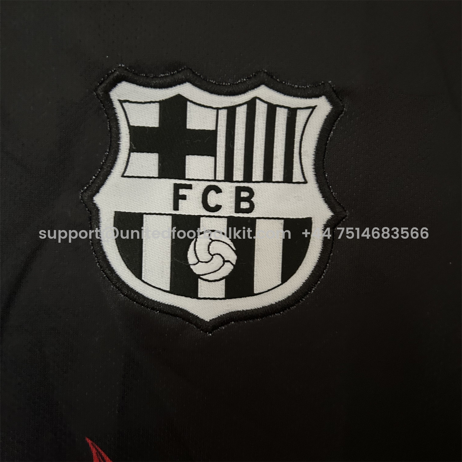 Unitedfootballkit.com | Barcelona 25-26 Red Lion Silhouette Black Jersey - Fans Version -Customize Name, Number and Patch | Worldwide Shipping