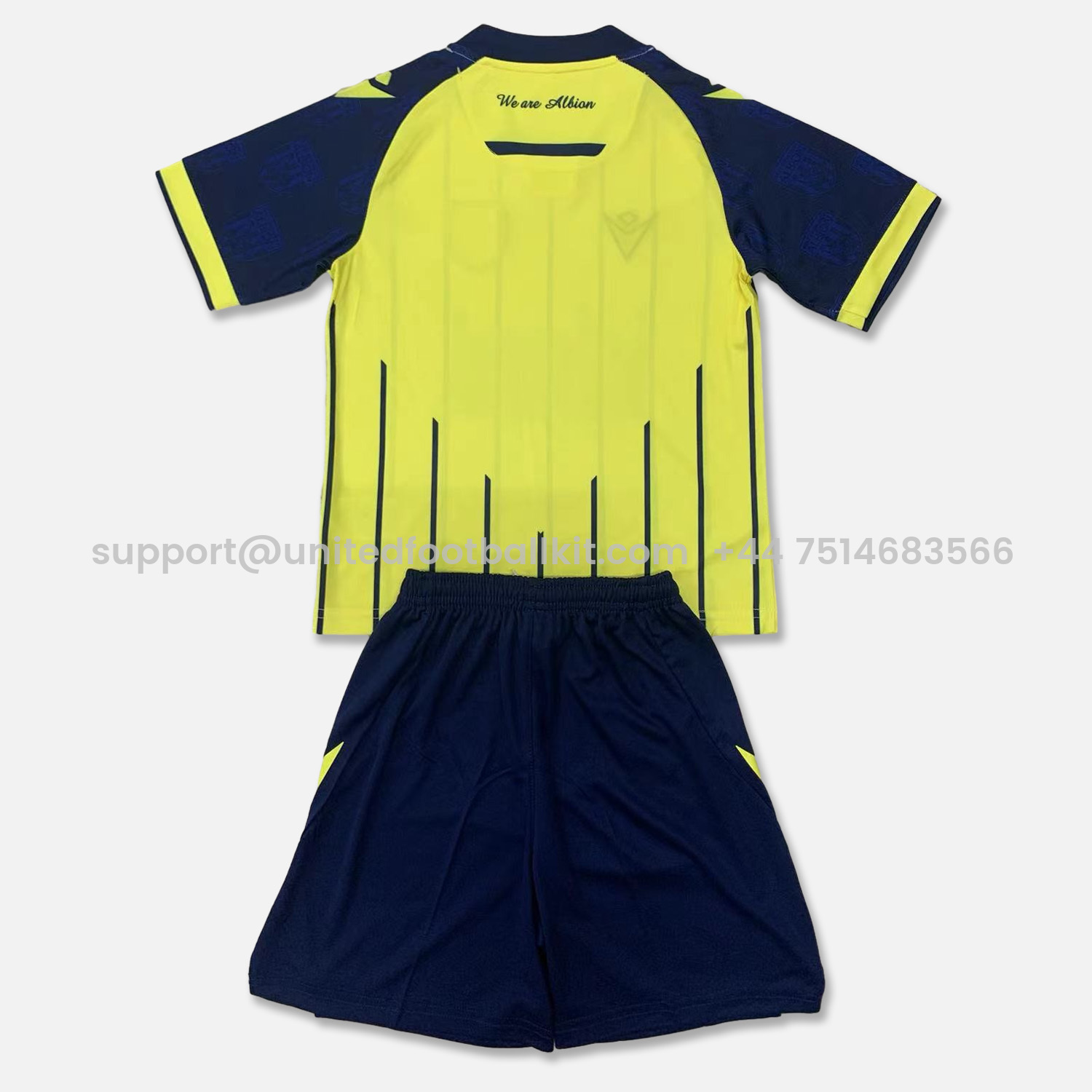 Unitedfootballkit.com | West Bromwich 24-25 Away Kids Kit -Customize Name, Number and Patch | Worldwide Shipping