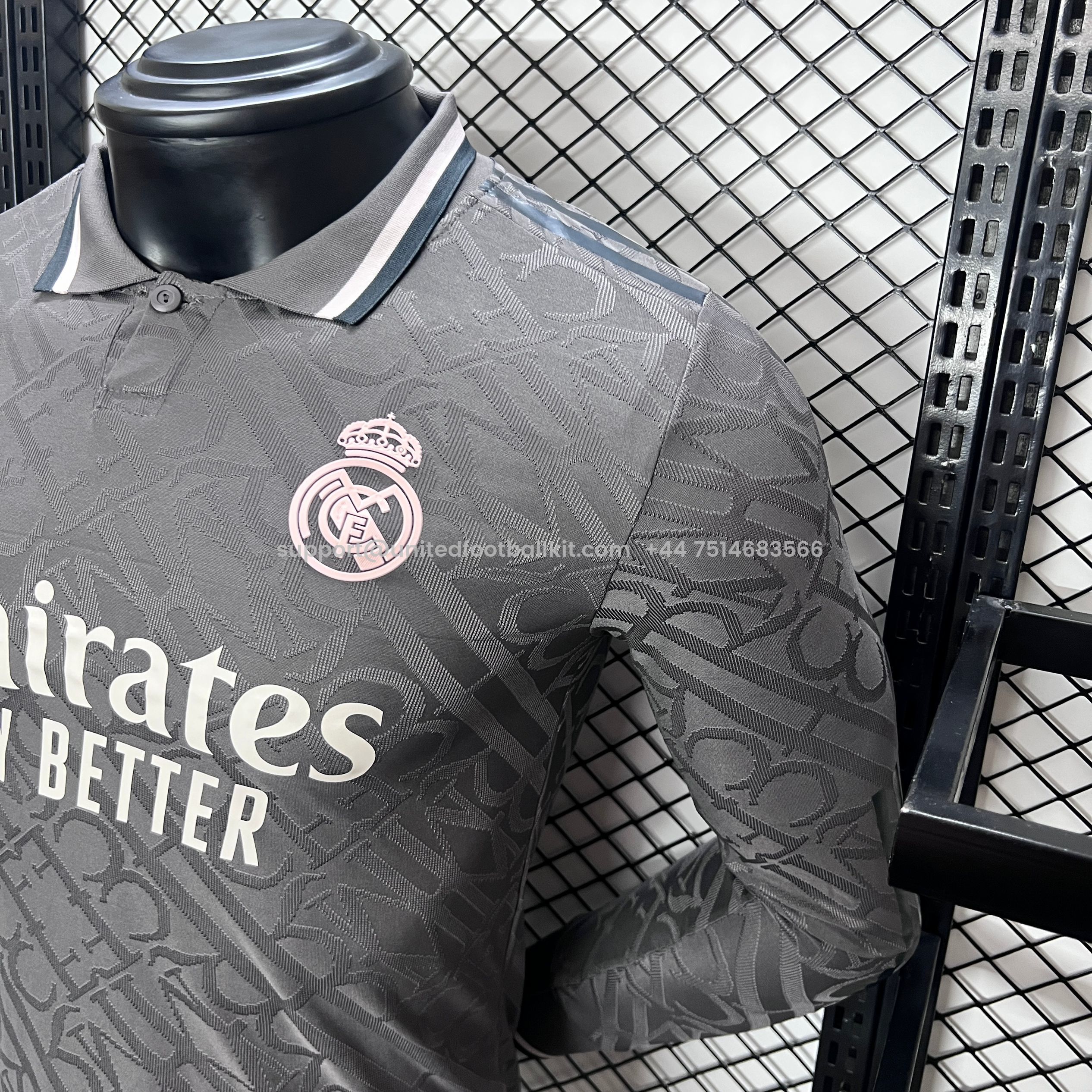 Unitedfootballkit.com | Real Madrid 24-25 Third Long Sleeve Jersey - Player Version -Customize Name, Number and Patch | Worldwide Shipping