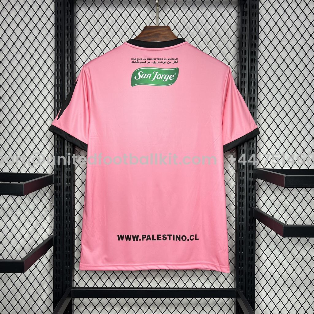Unitedfootballkit.com | Club Deportivo Palestino 24-25 Pink Graffiti Jersey - Fans Version -Customize Name, Number and Patch | Worldwide Shipping
