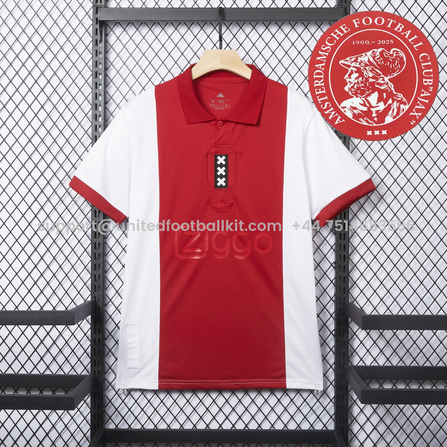 Unitedfootballkit.com | Ajax 2025 125-Year Anniversary Jersey - Fans Version -Customize Name, Number and Patch | Worldwide Shipping