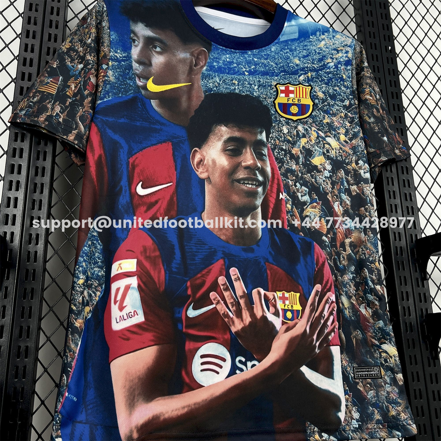 Unitedfootballkit.com | Barcelona 25-26 Lamine Yamal Special Jersey - Fans Version -Customize Name, Number and Patch | Worldwide Shipping