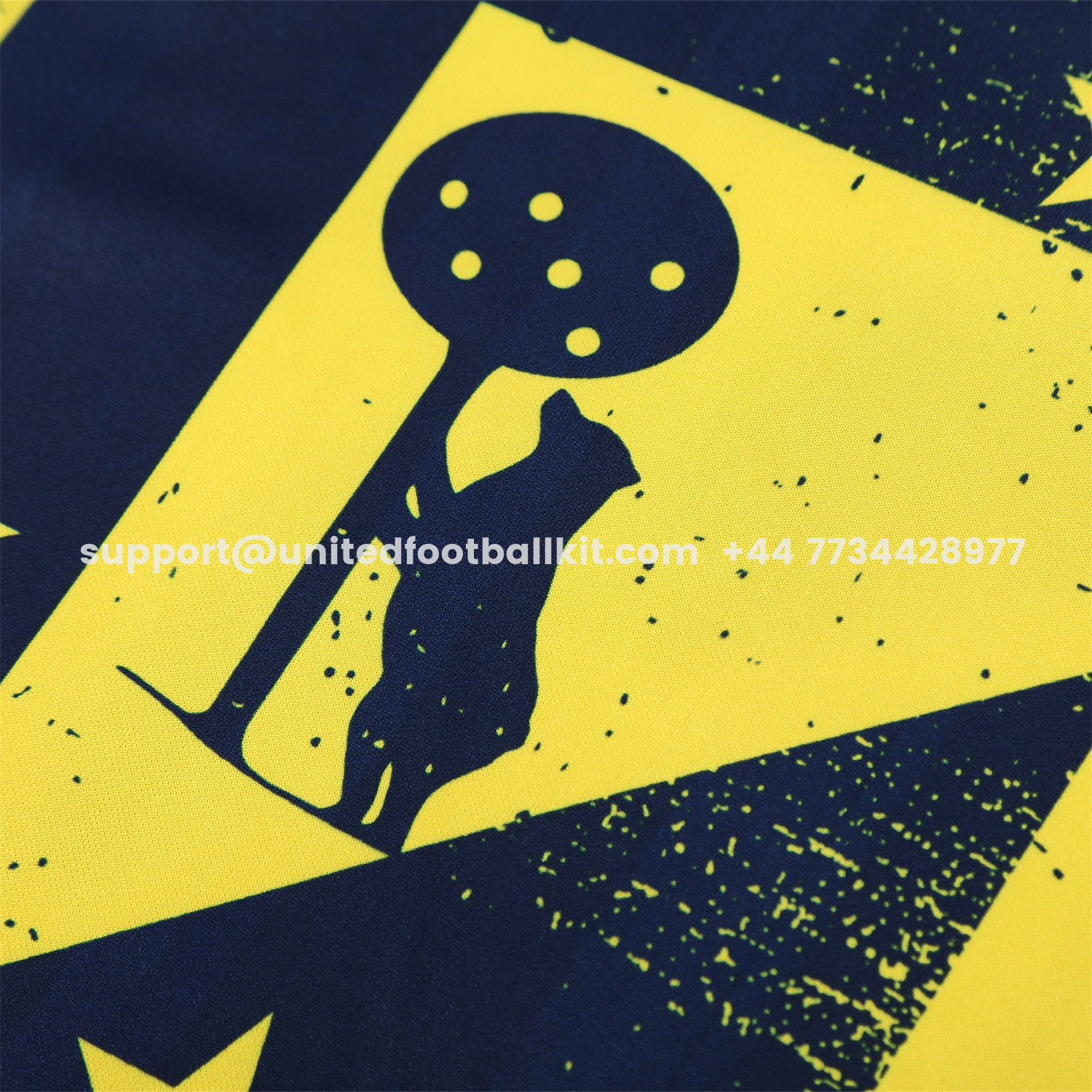 Unitedfootballkit.com | Atletico Madrid Short-Sleeve Training Set - Blue Yellow Top & Blue Shorts -Customize Name, Number and Patch | Worldwide Shipping