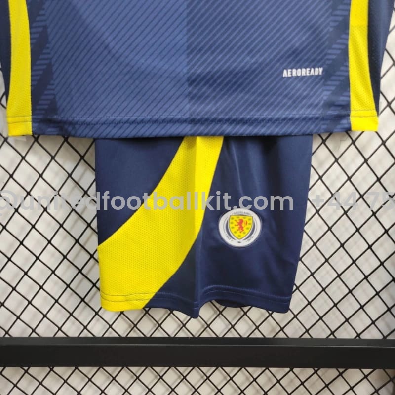 Unitedfootballkit.com | S-c-o.t l.a-n.d 2024 Home Stadium Kids Kit -Customize Name, Number and Patch | Worldwide Shipping