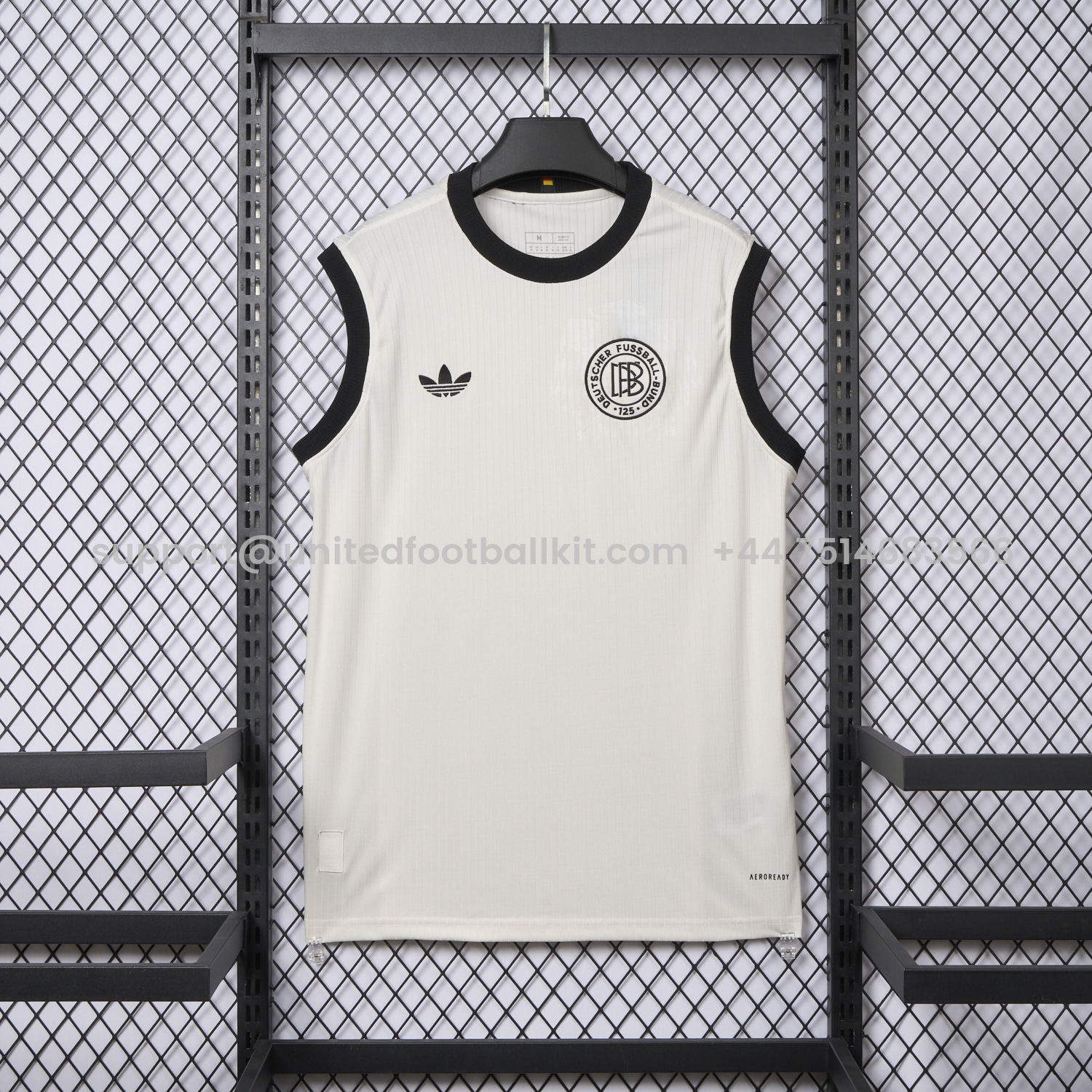 Unitedfootballkit.com | Germany 2025 125-Year Anniversary Commemorative Edition White Vest - Fans Version -Customize Name, Number and Patch | Worldwide Shipping