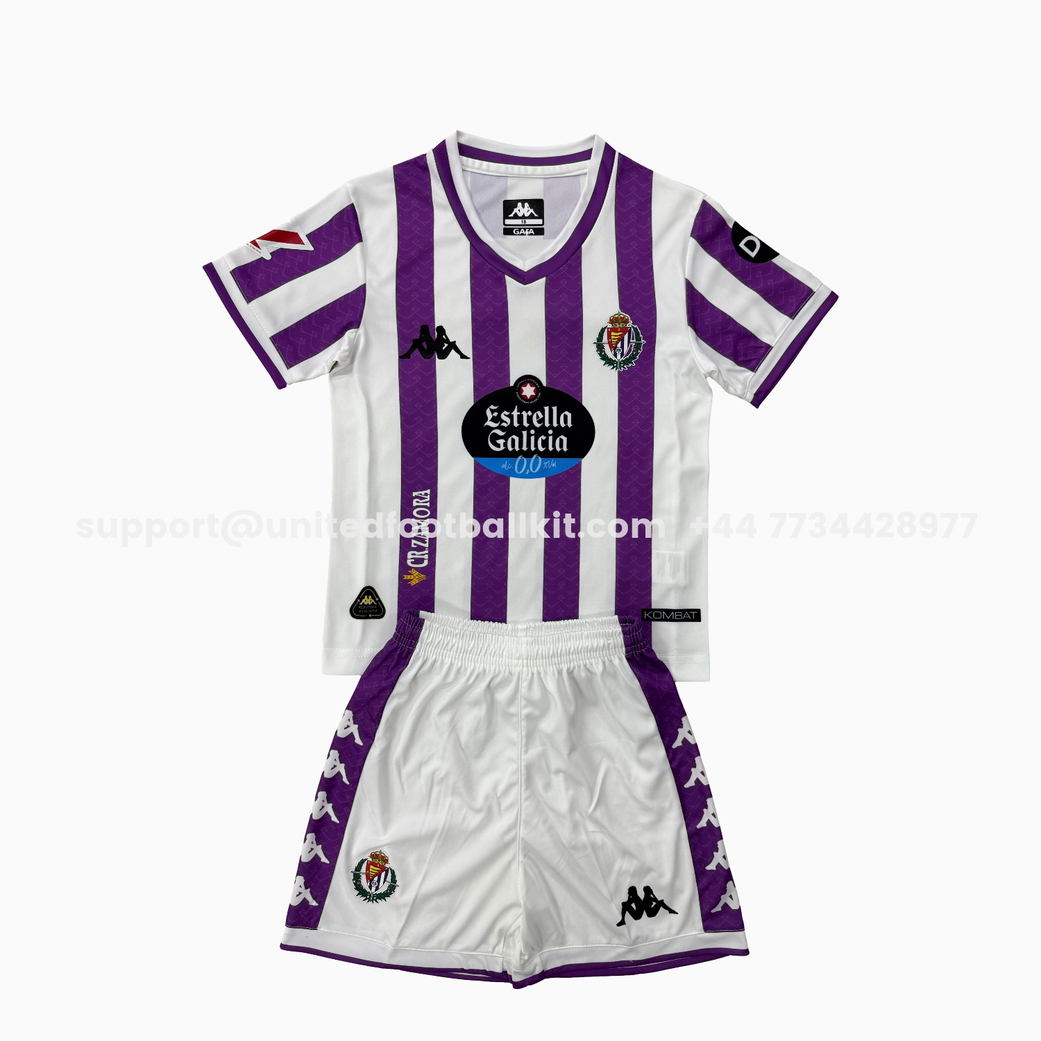 Unitedfootballkit.com | Valladolid 25-26 Home Men's Adult Jersey Set - Fans Version -Customize Name, Number and Patch | Worldwide Shipping