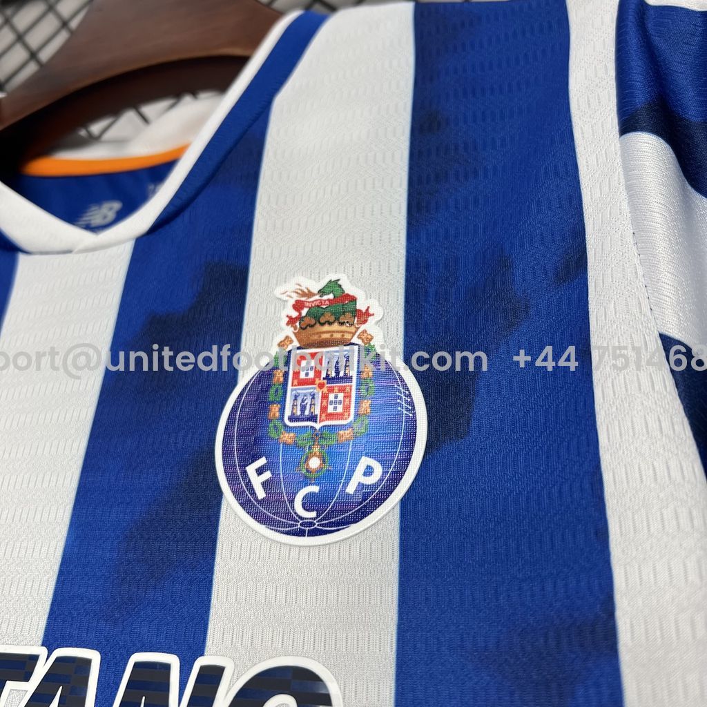 Unitedfootballkit.com | Porto 24-25 Home Stadium Kids Kit -Customize Name, Number and Patch | Worldwide Shipping