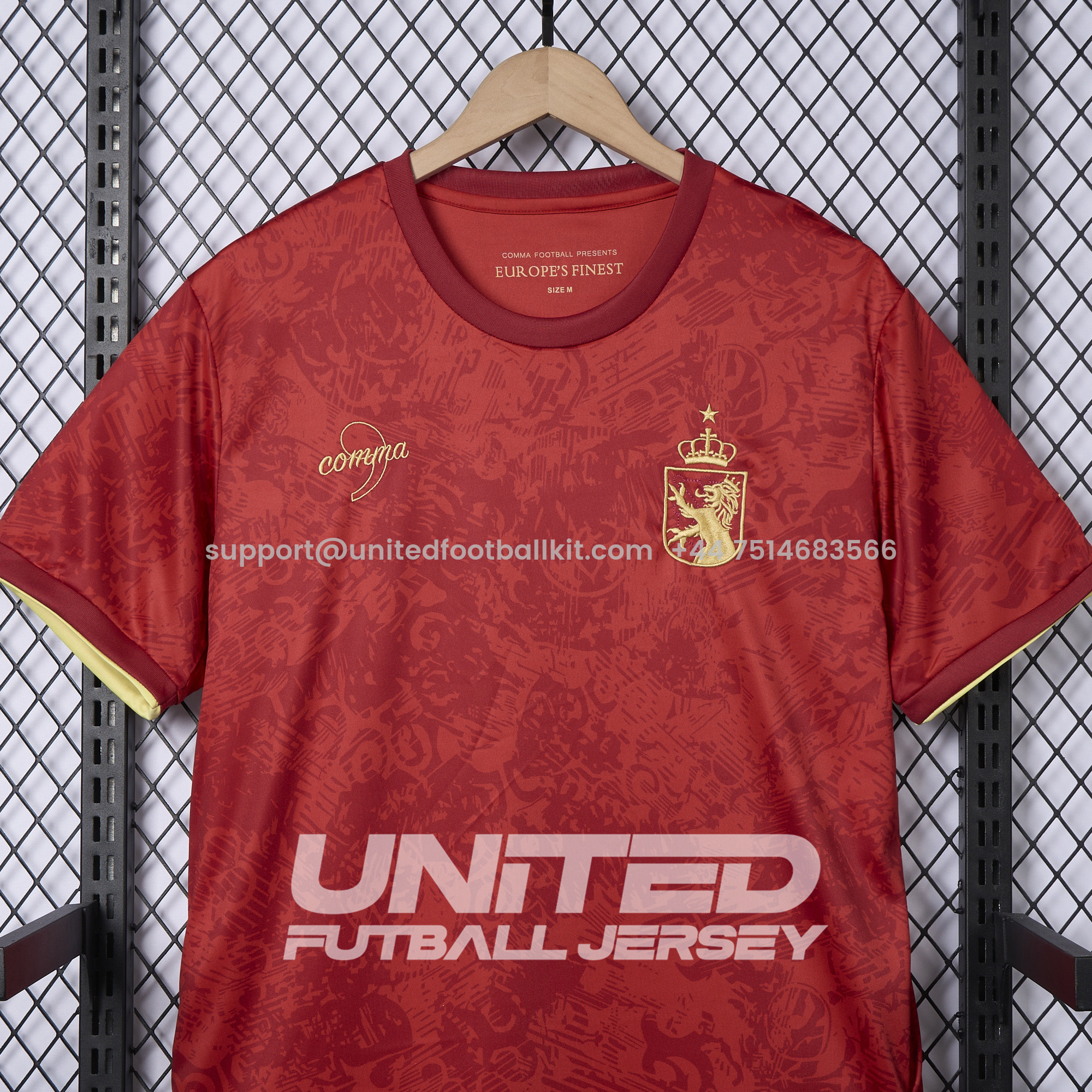 Unitedfootballkit.com | Spain 2024-25 COMMA Red Special Edition Jersey - Fans Version -Customize Name, Number and Patch | Worldwide Shipping