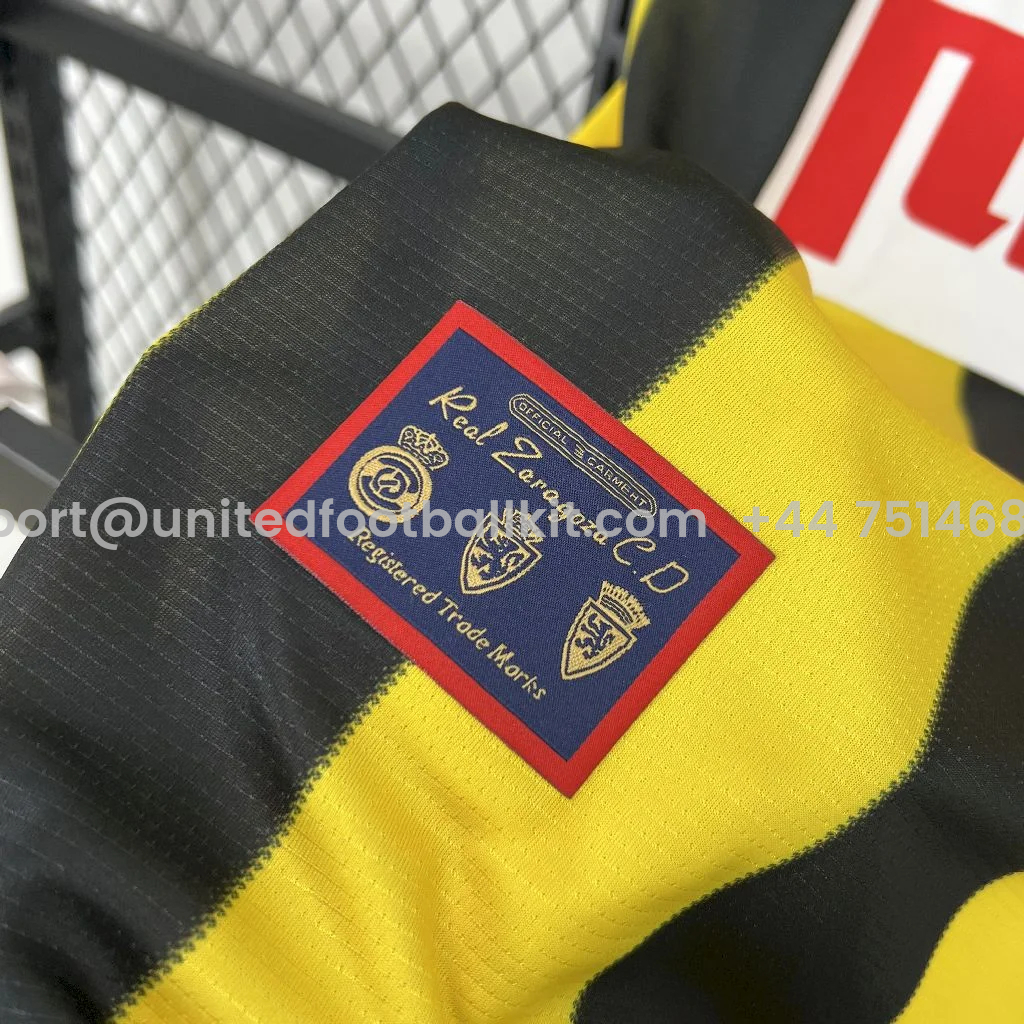 Unitedfootballkit.com | Retro Real Zaragoza 1996-97 Away Jersey -Customize Name, Number and Patch | Worldwide Shipping