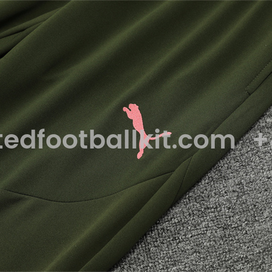 Unitedfootballkit.com | Manchester City 24-25 Long Sleeve Training Set - Army Green -Customize Name, Number and Patch | Worldwide Shipping