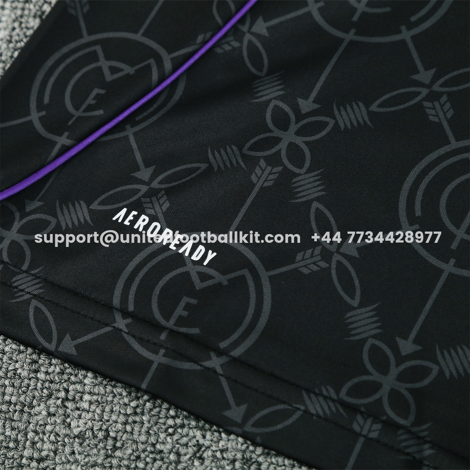 Unitedfootballkit.com | Real Madrid 25-26 Vest Training Set - Blue Edge Black Vest & Black Shorts -Customize Name, Number and Patch | Worldwide Shipping