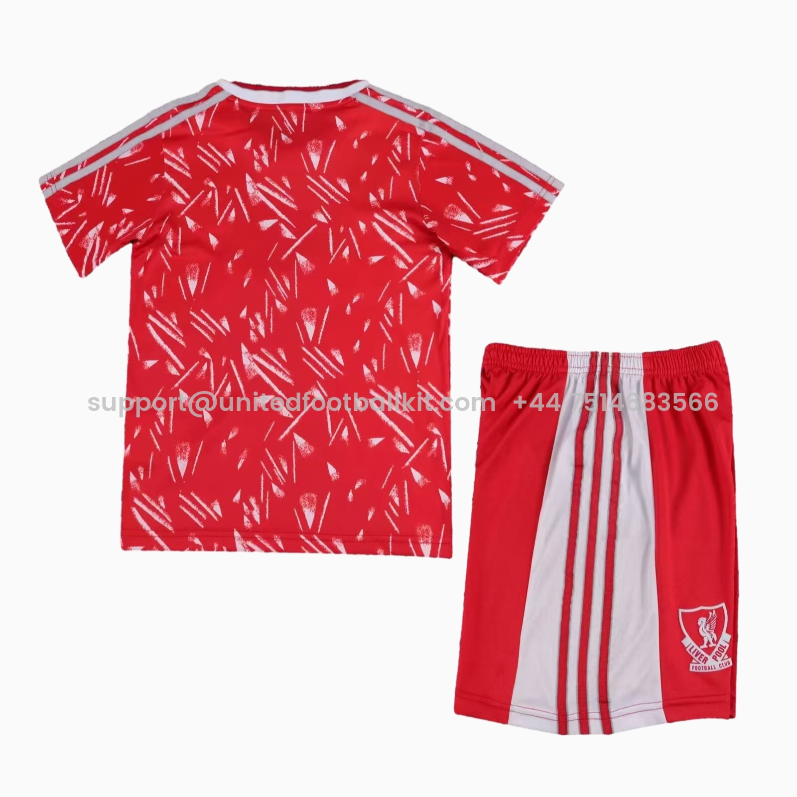 Unitedfootballkit.com | Retro Liver.pool 1989-91 Home Kids Kit -Customize Name, Number and Patch | Worldwide Shipping
