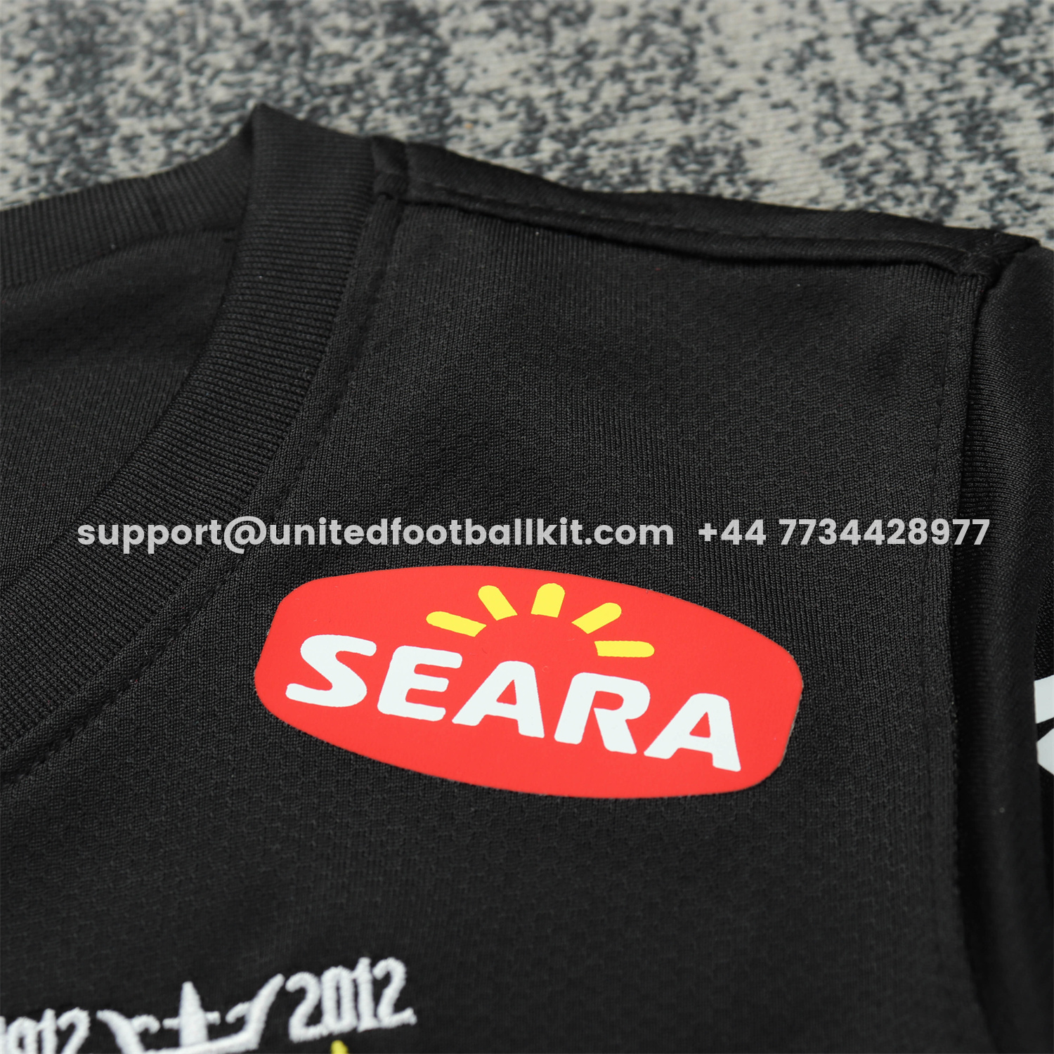 Unitedfootballkit.com | Retro Santos 2012 Black Special Long Sleeves Kids Kit -Customize Name, Number and Patch | Worldwide Shipping